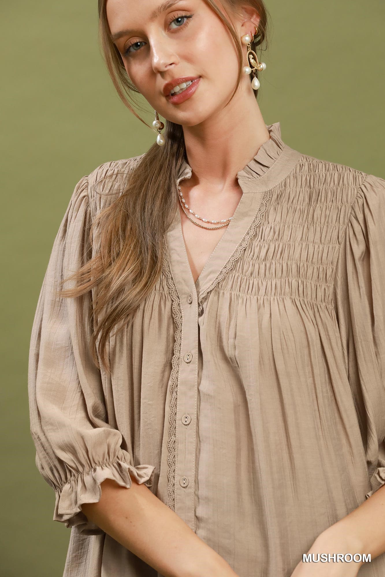 Soft Romance Smocked Blouse