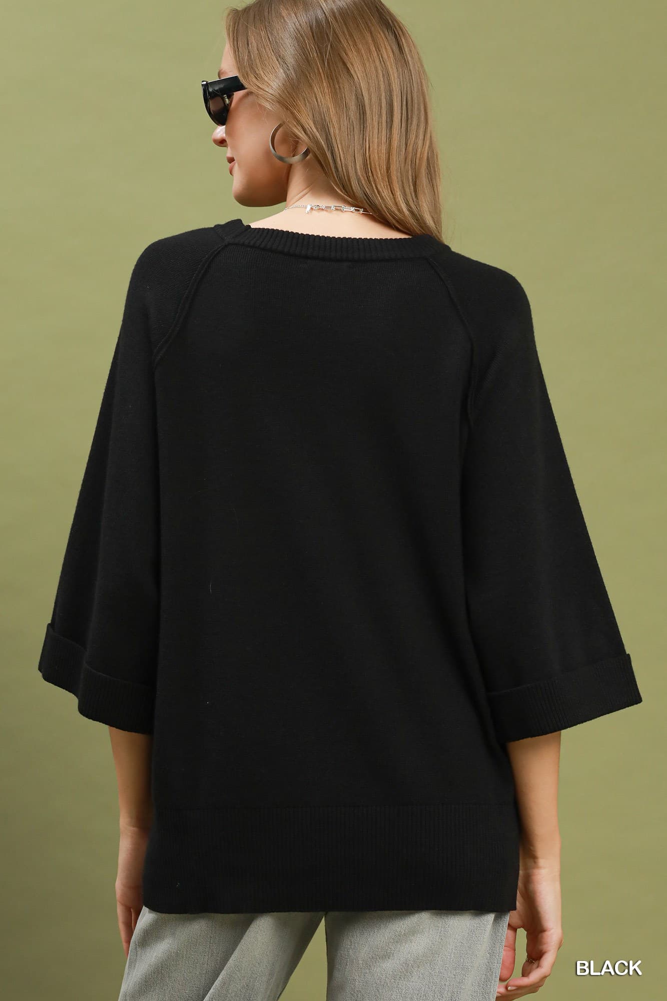 Black Everyday Ease Knit Sweater