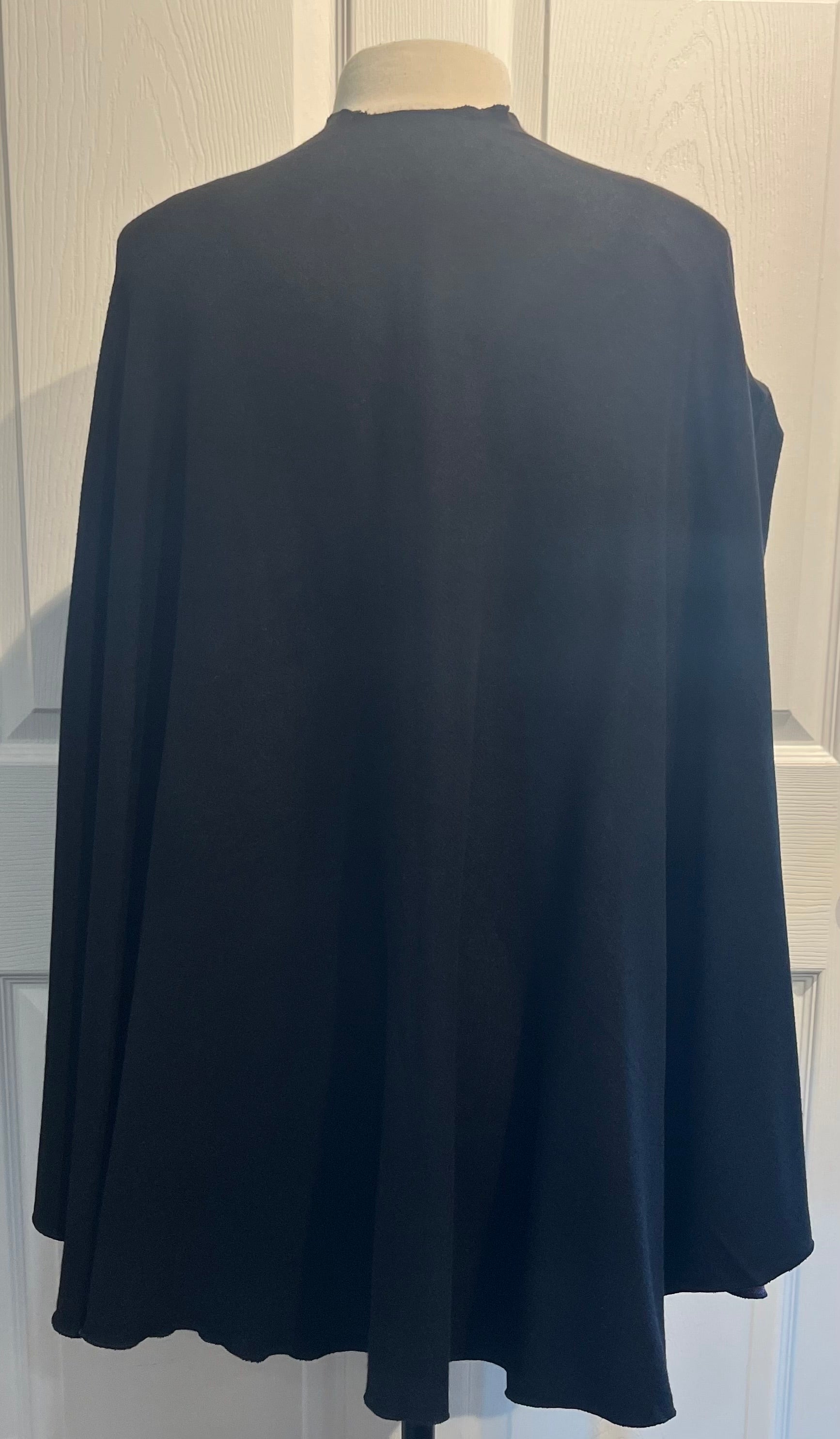 Multi Color Reverses to Black Cashmere Shawl
