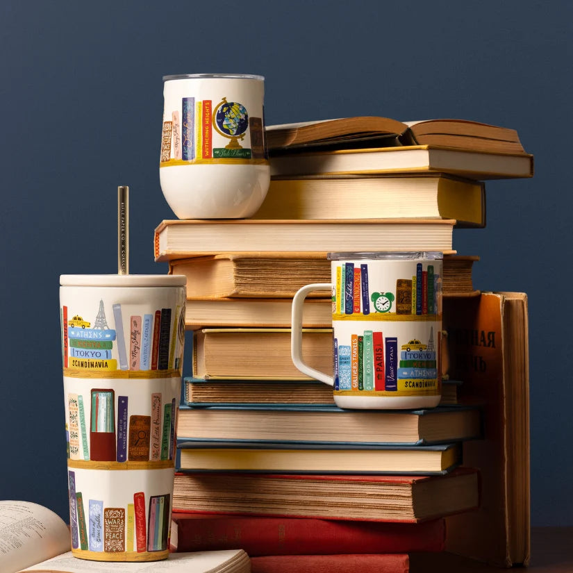 Corkcicle & Rifle Paper 16oz Classic Coffee Mug / Book Club