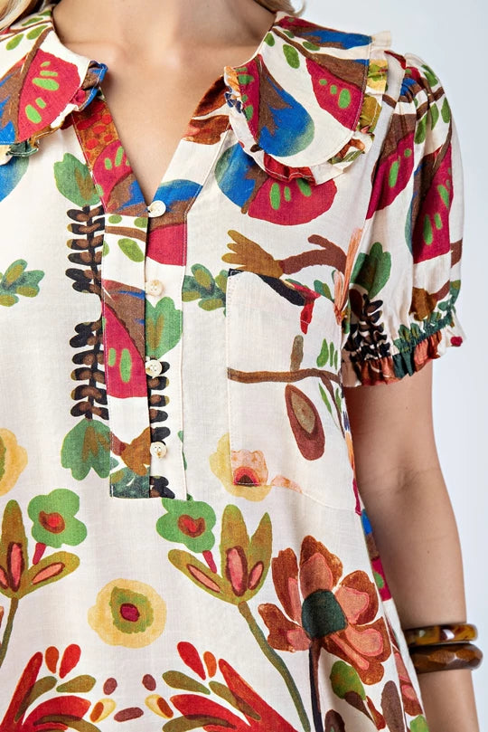 Wild Bloom Floral Swing Dress