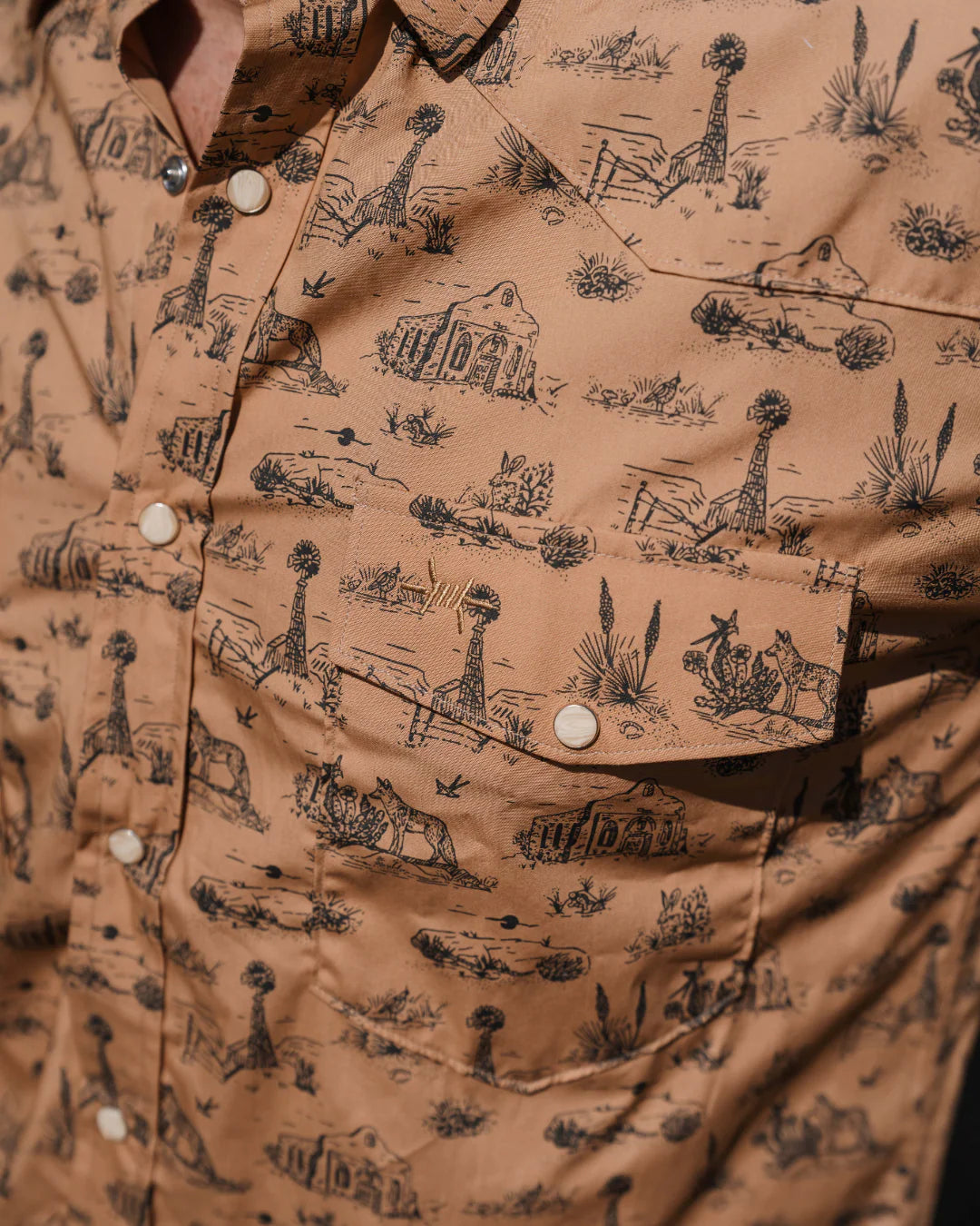 Signature Pearl Snap- West Texas Toile