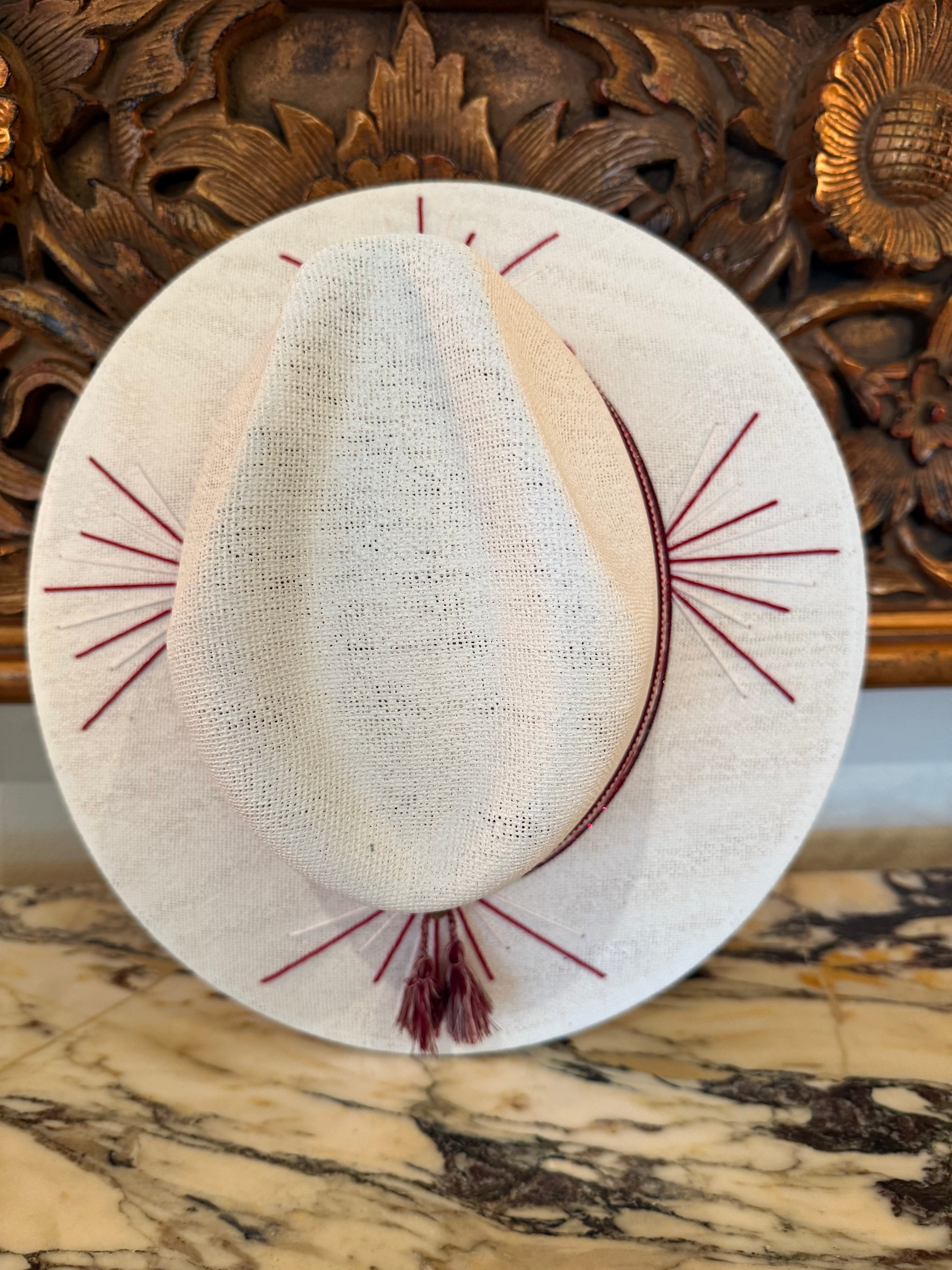 One of a Kind Women's Texas Aggies Themed Straw Hat