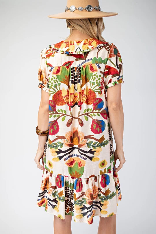 Wild Bloom Floral Swing Dress