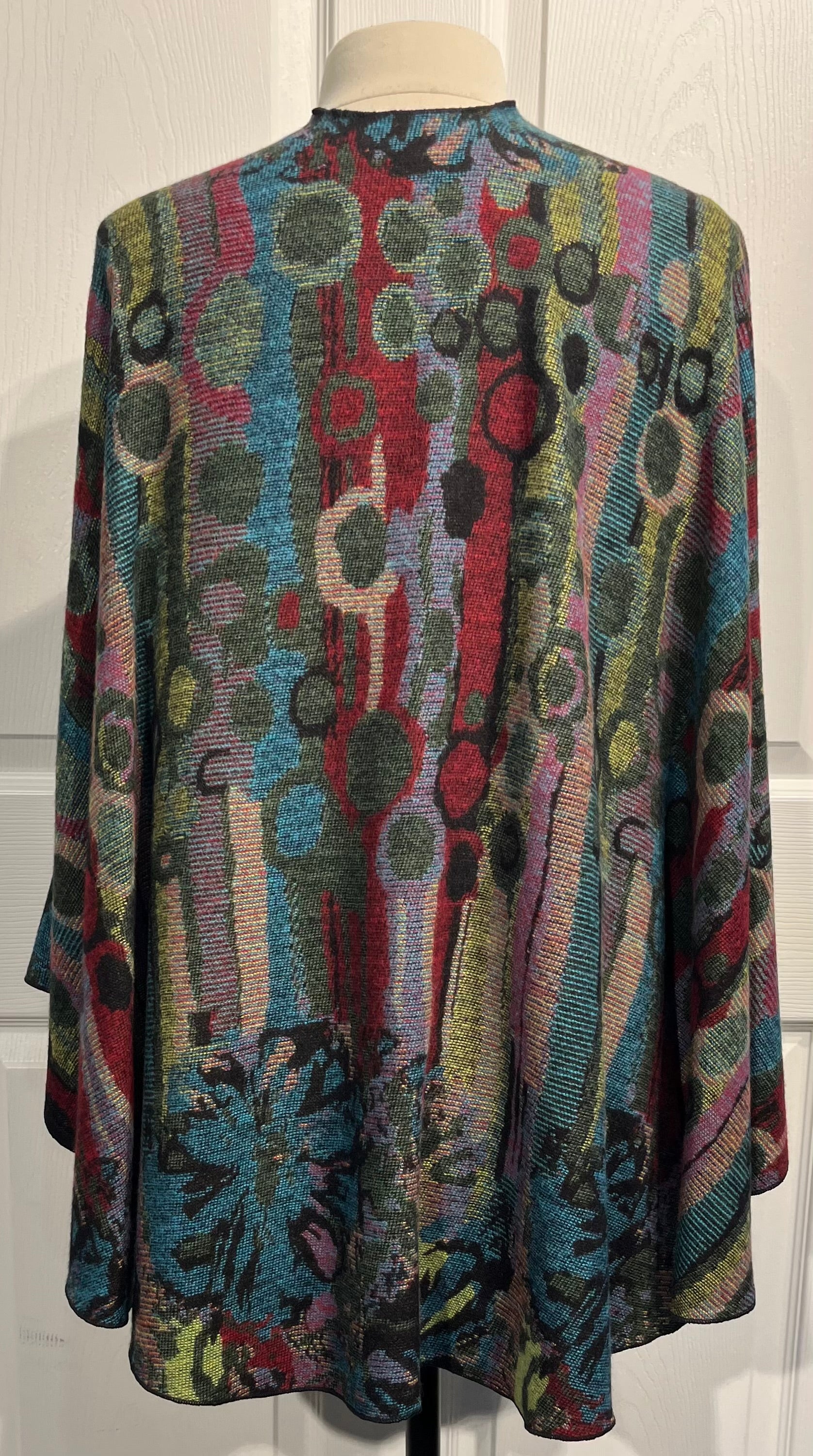 Jewel Tones Reversible Cashmere Shawl
