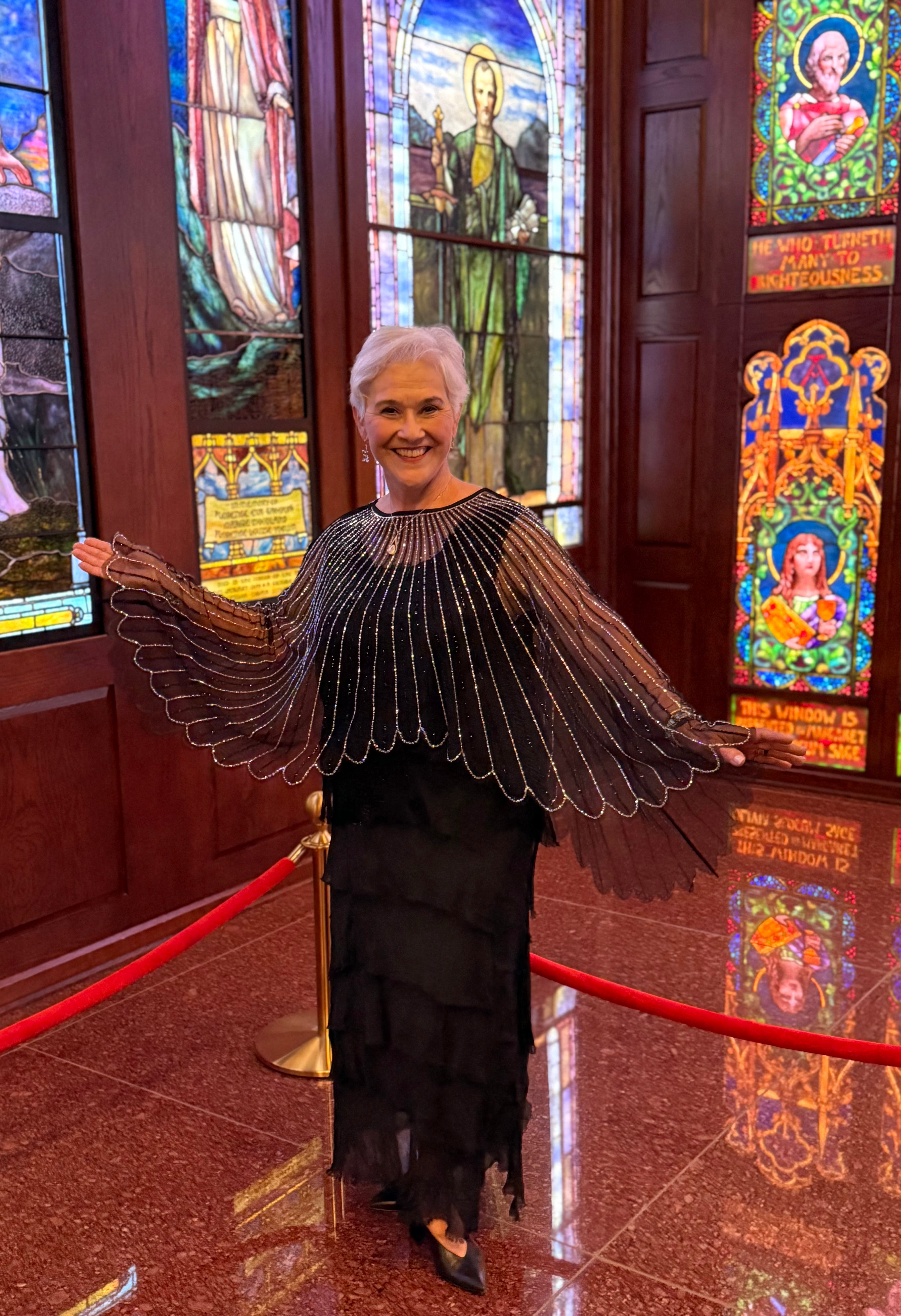 Black Rhinestone Jeweled Shawl