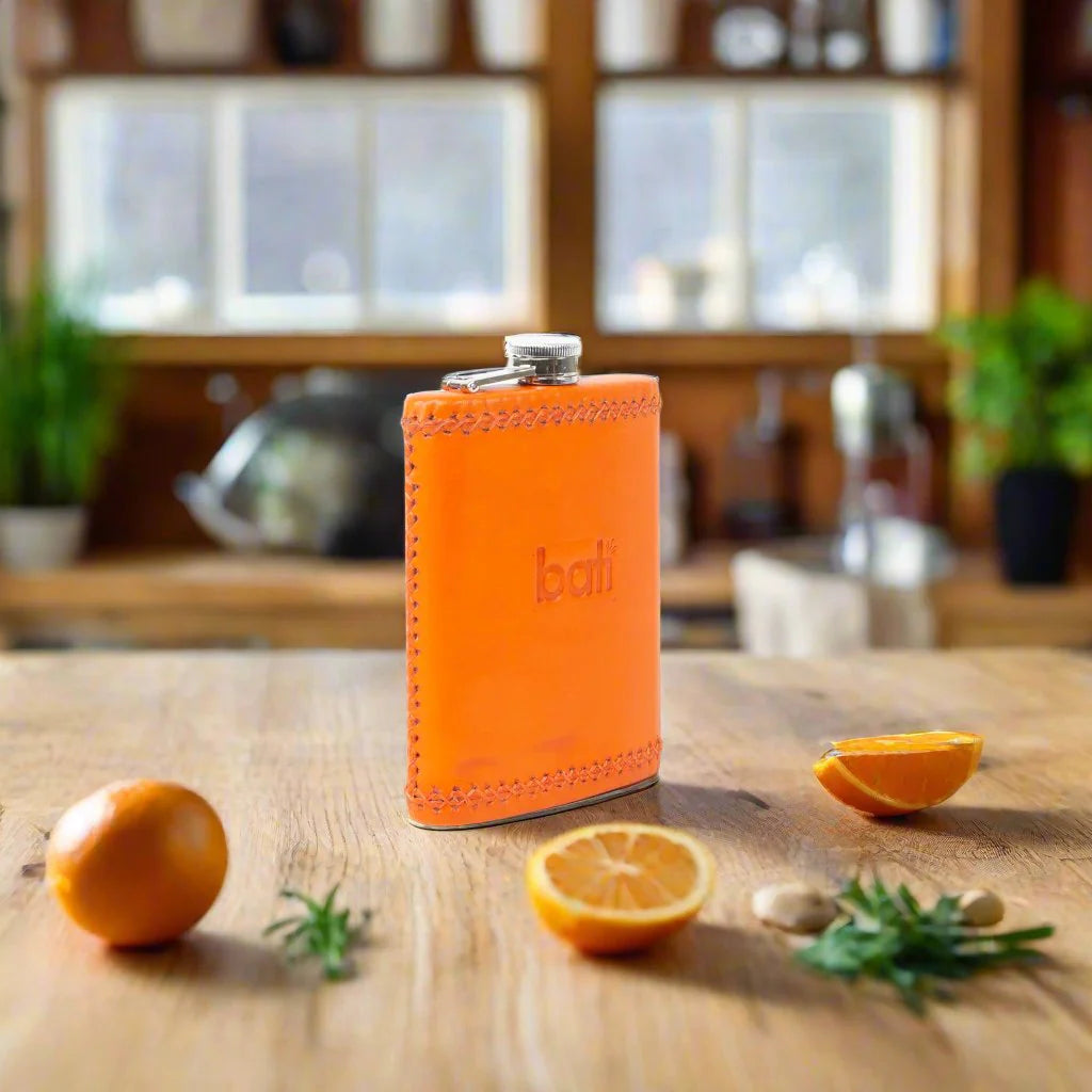 Petaca 8oz Orange Flask
