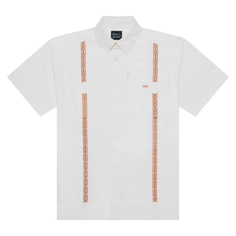 Guayabera Libre-Burnt Orange on Gray by Texas Standard