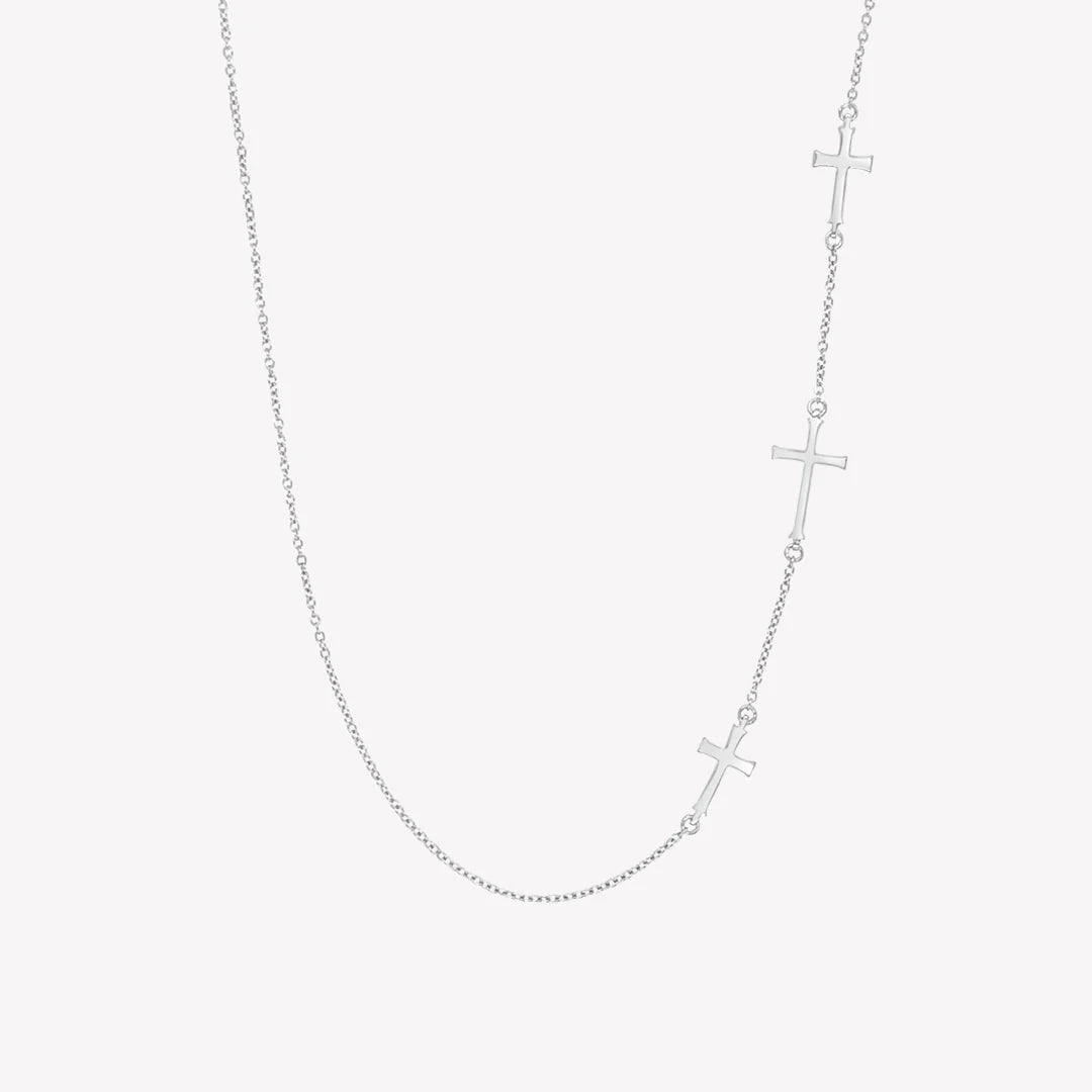 Calvary Cross Necklace- Silver