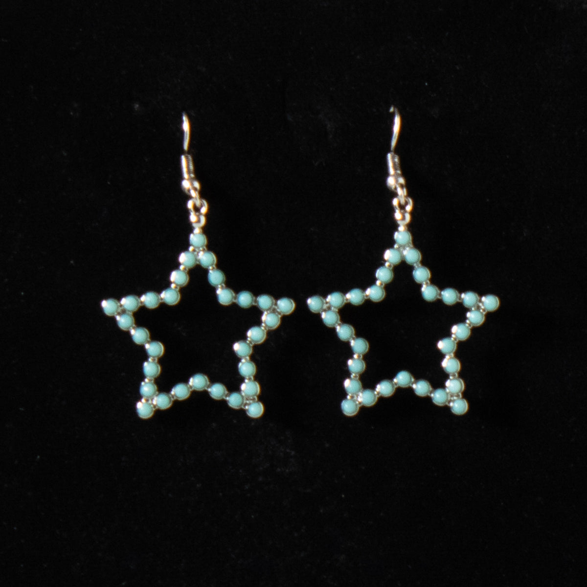 Turquoise Star Dangled Earrings