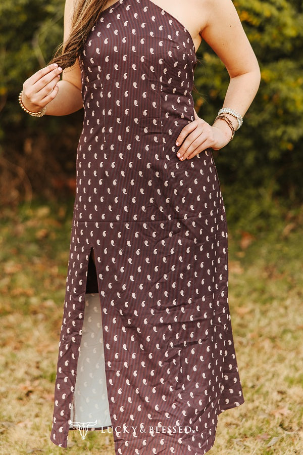 Western Romance Paisley Maxi Dress