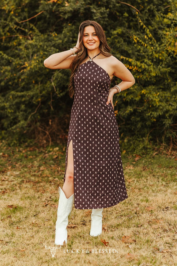Western Romance Paisley Maxi Dress