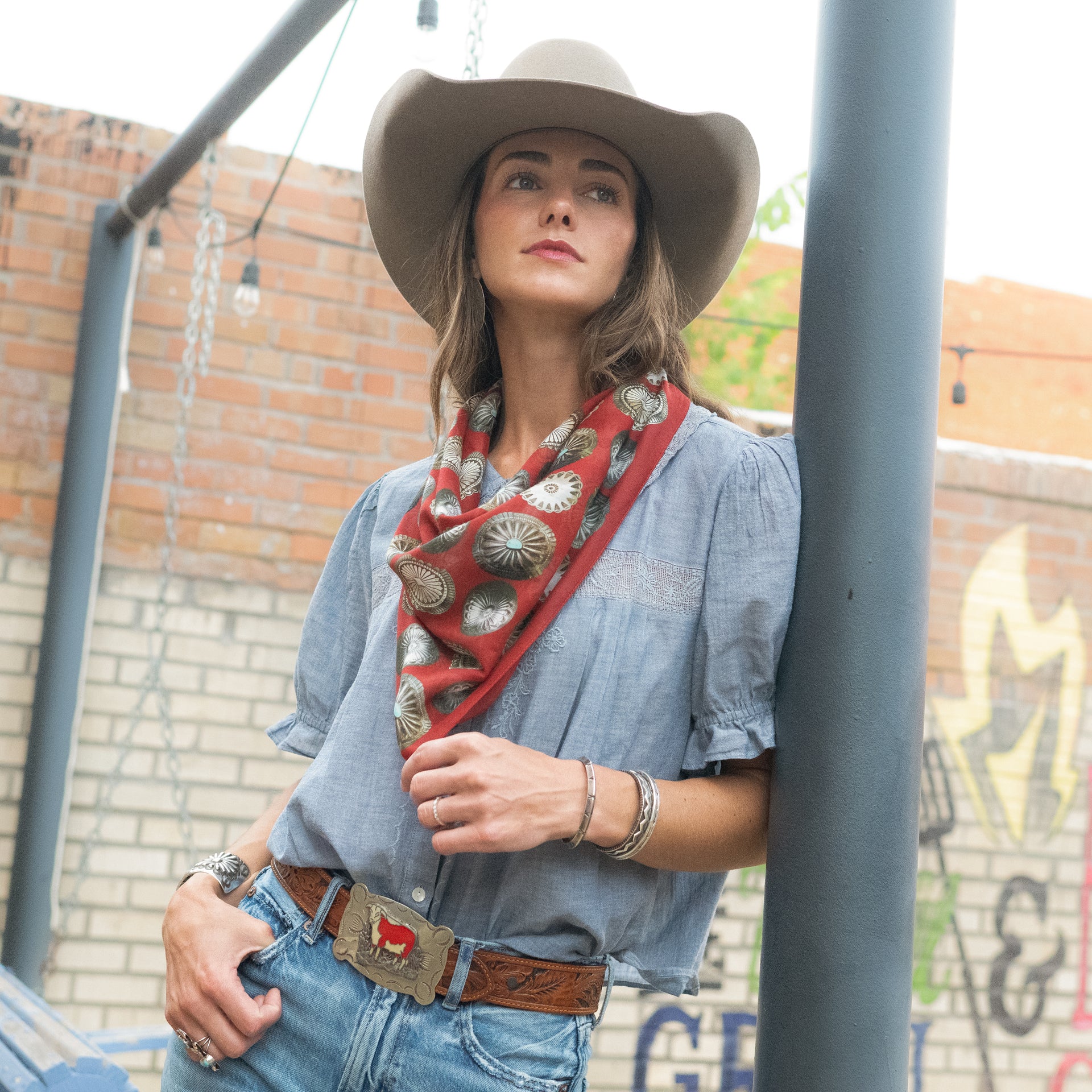 Big Concho Bandana- Red