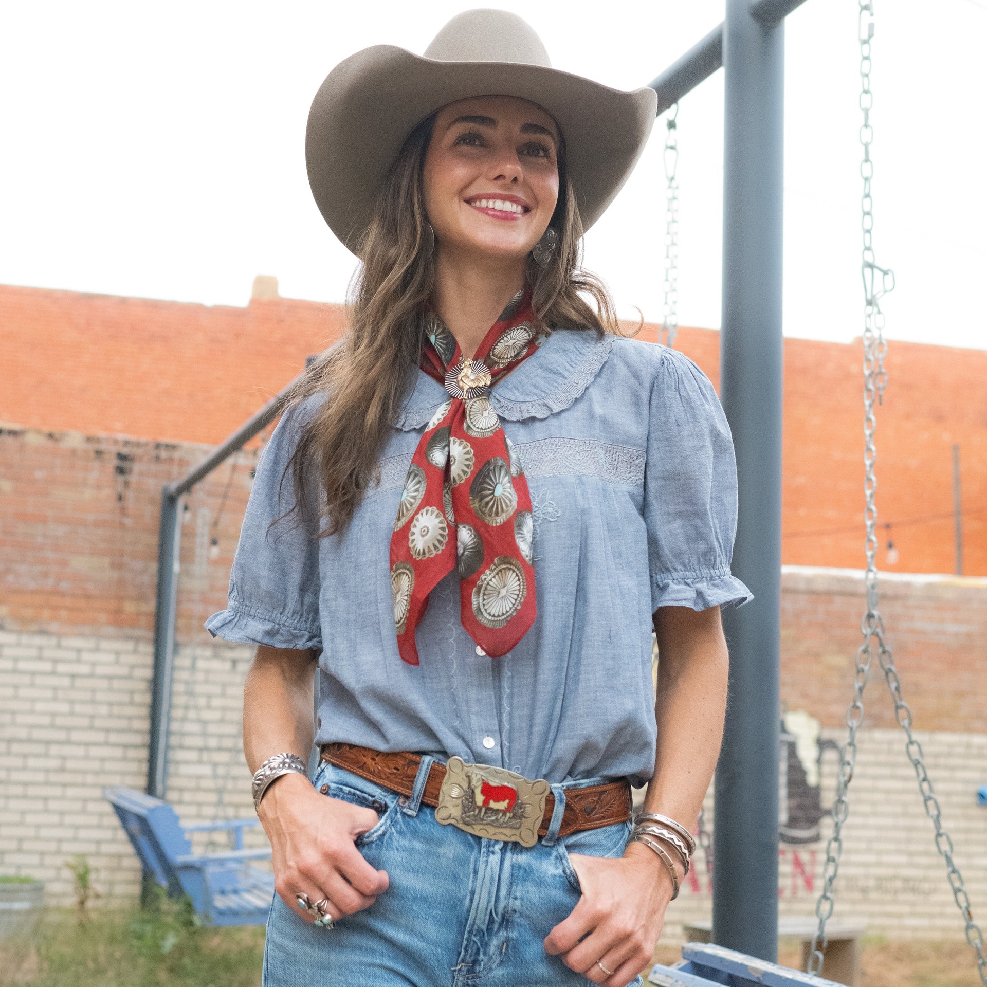Big Concho Bandana- Red