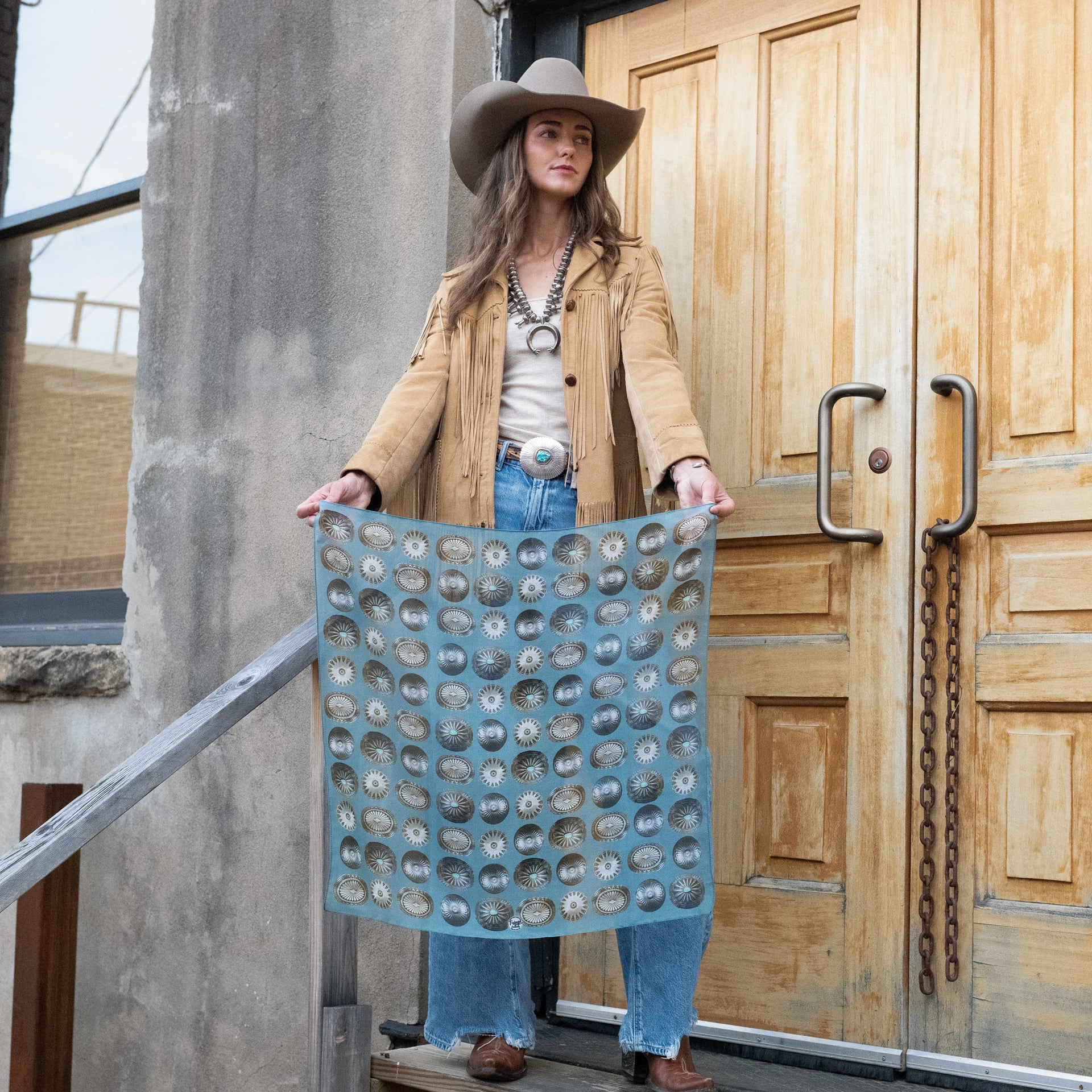 Big Concho Bandana- Chambray