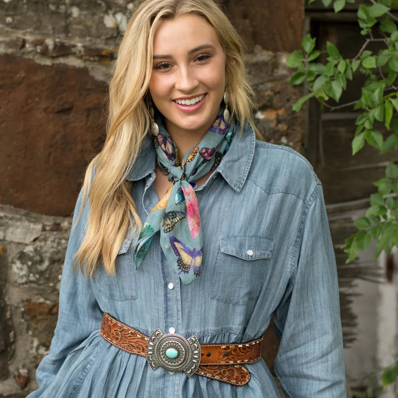 Butterfly Bandana- Chambray