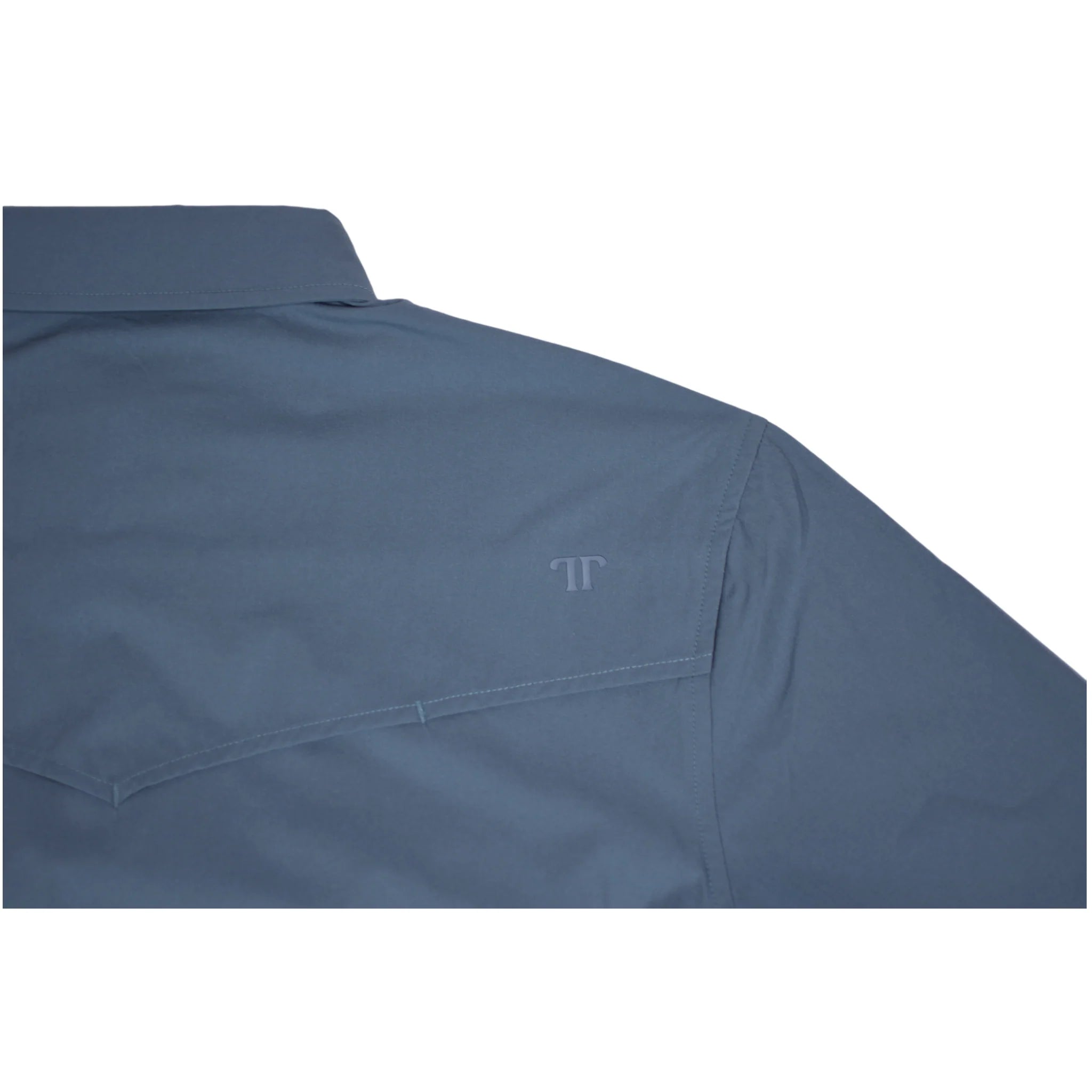 Blue Short Sleeve Pearl Snap Shirt