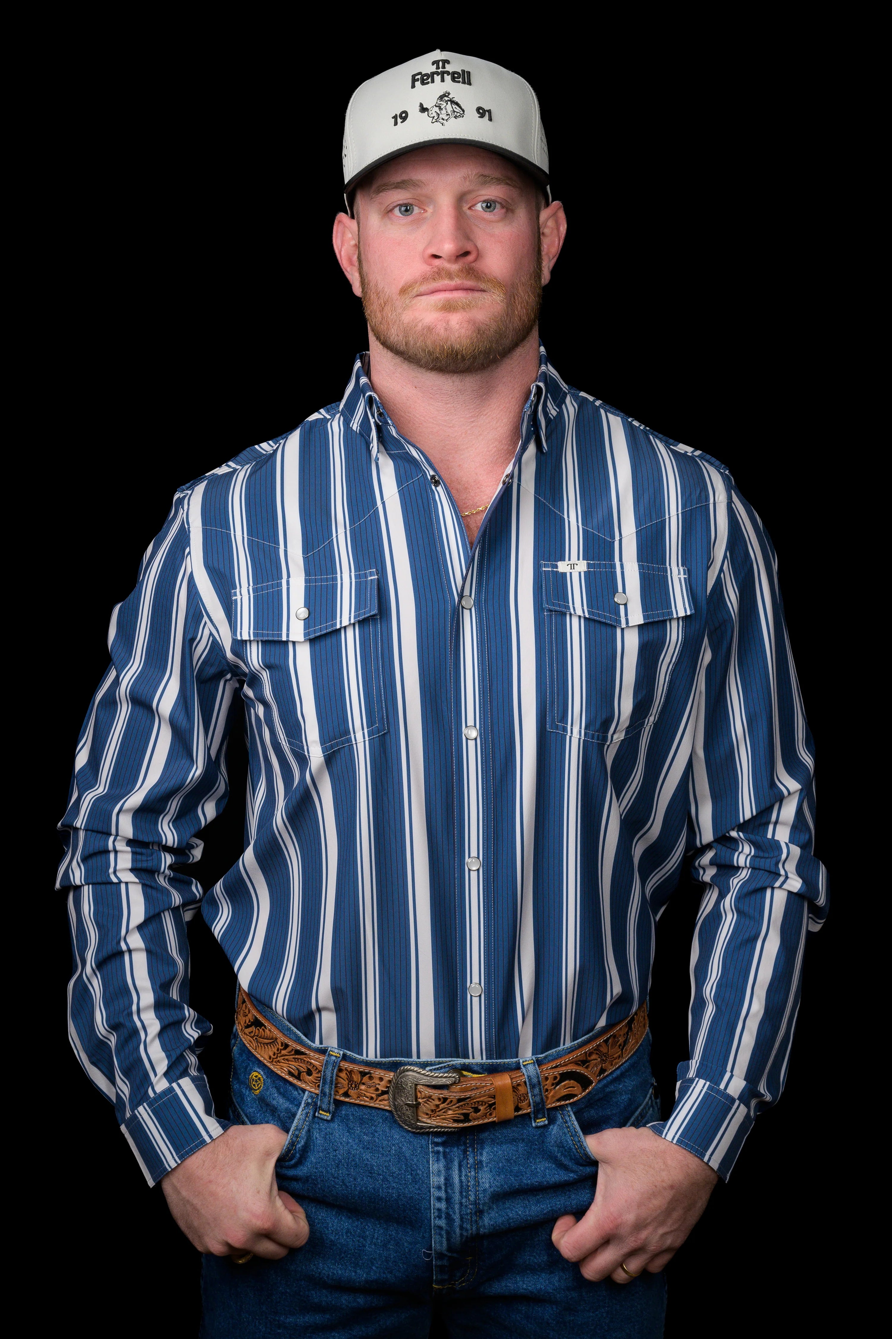 The Atlas in Blue - Long Sleeve Snap Shirt by Ferrell
