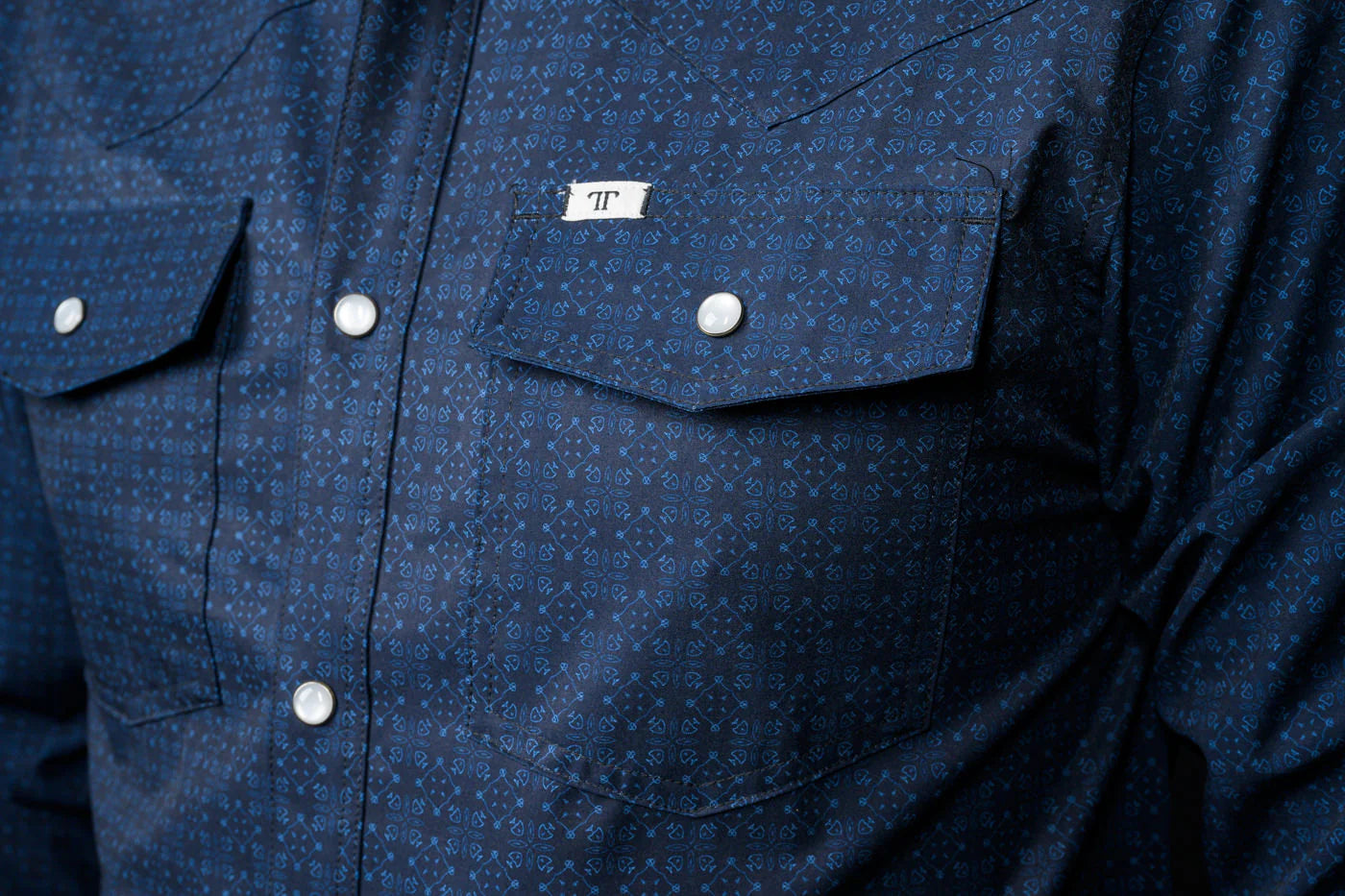 The Collin in Black- Long Sleeve Snap Shirt by Ferrell