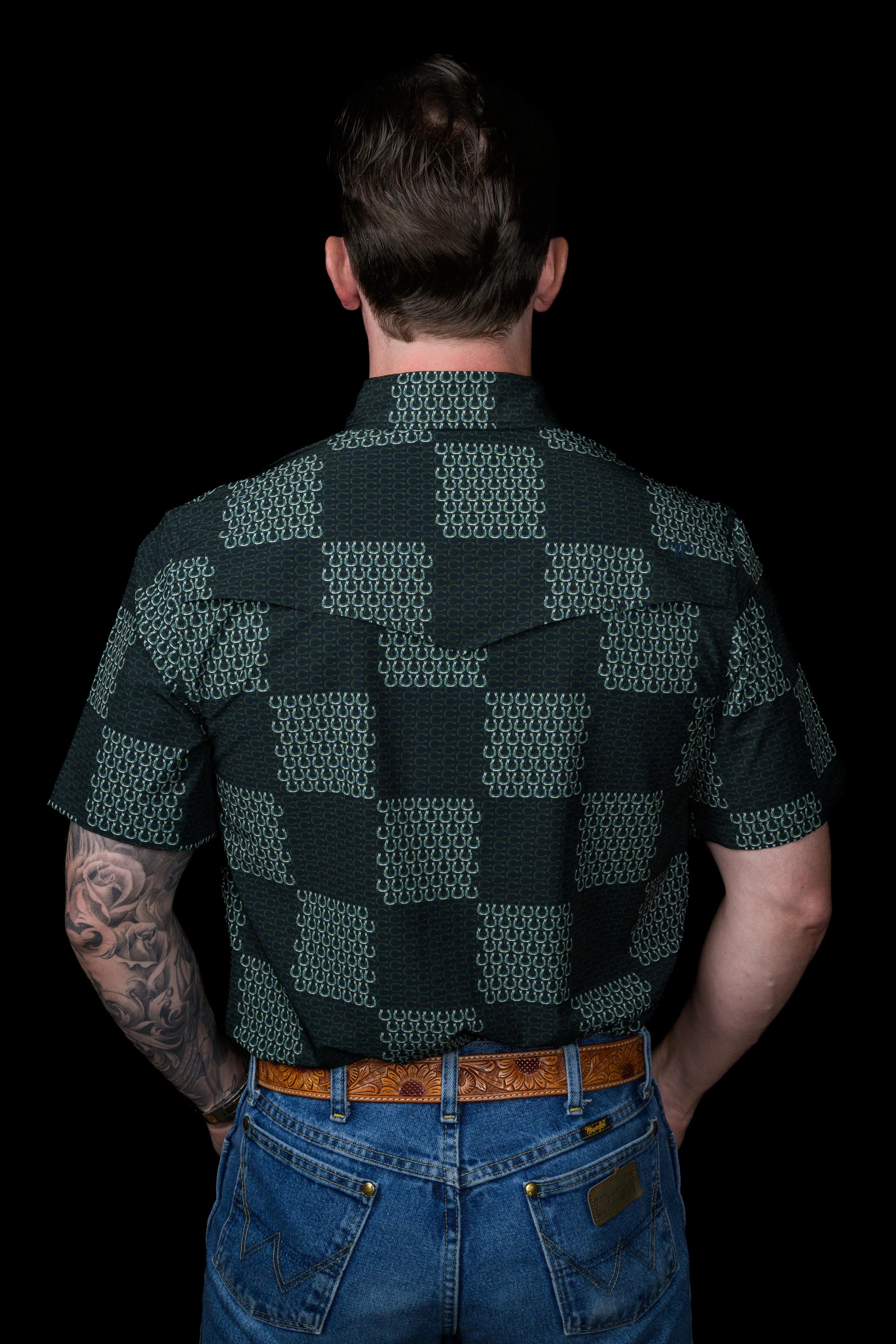 The Dallas in Green Short Sleeve Snap by Ferrell
