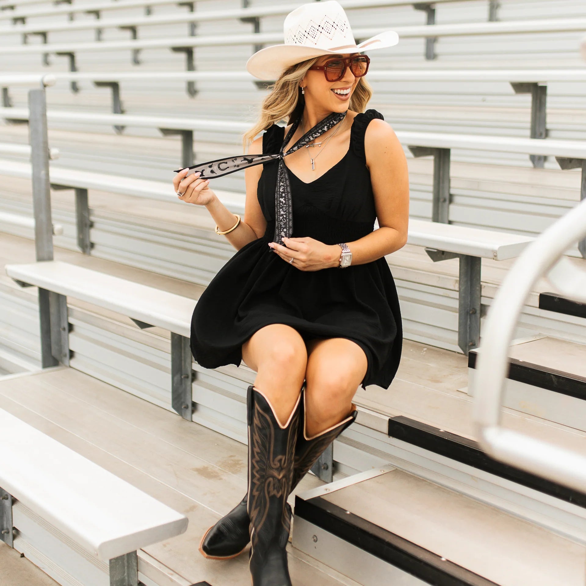 Game Day Down South Doily Twilly- Black