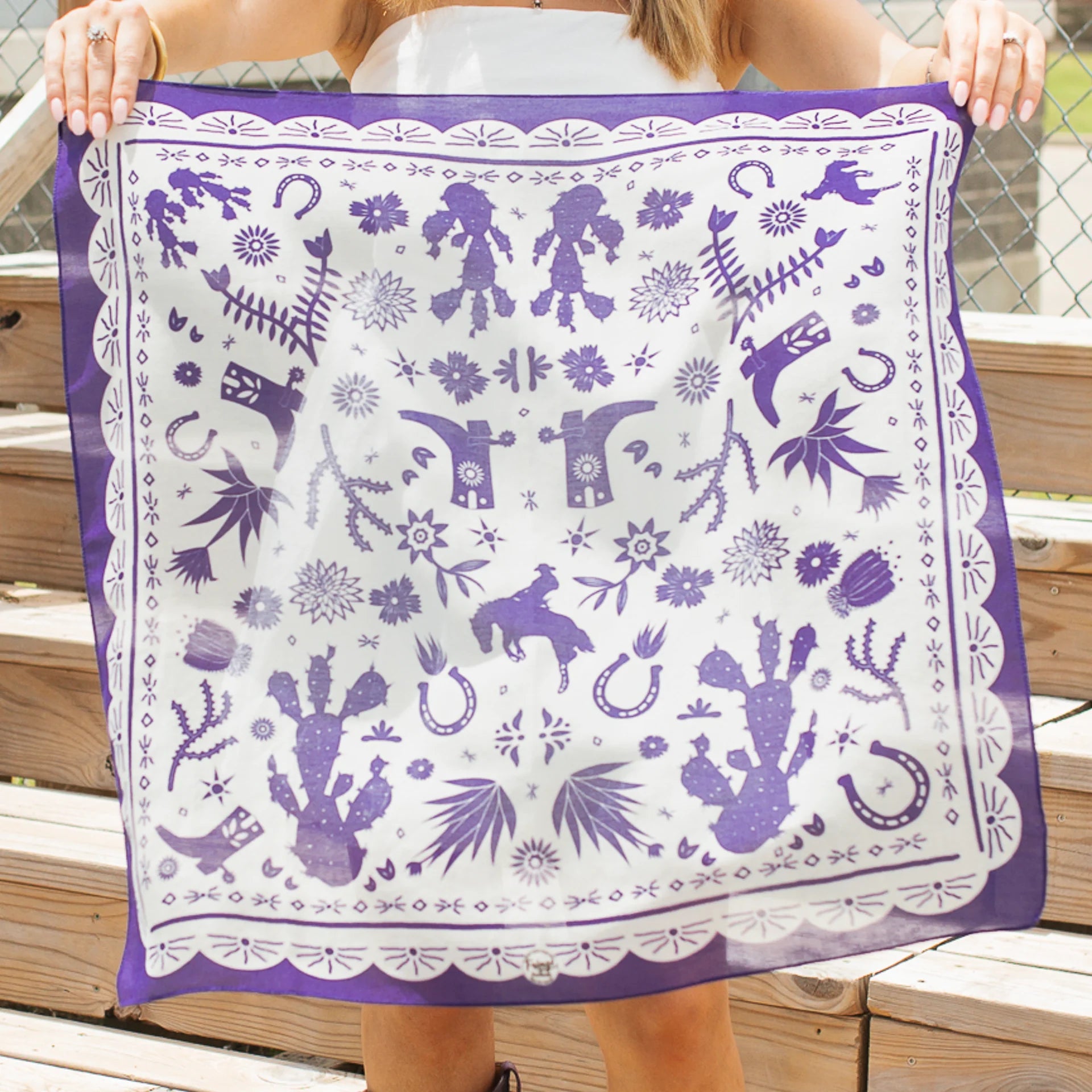 Game Day Down South Doily Bandana- Purple