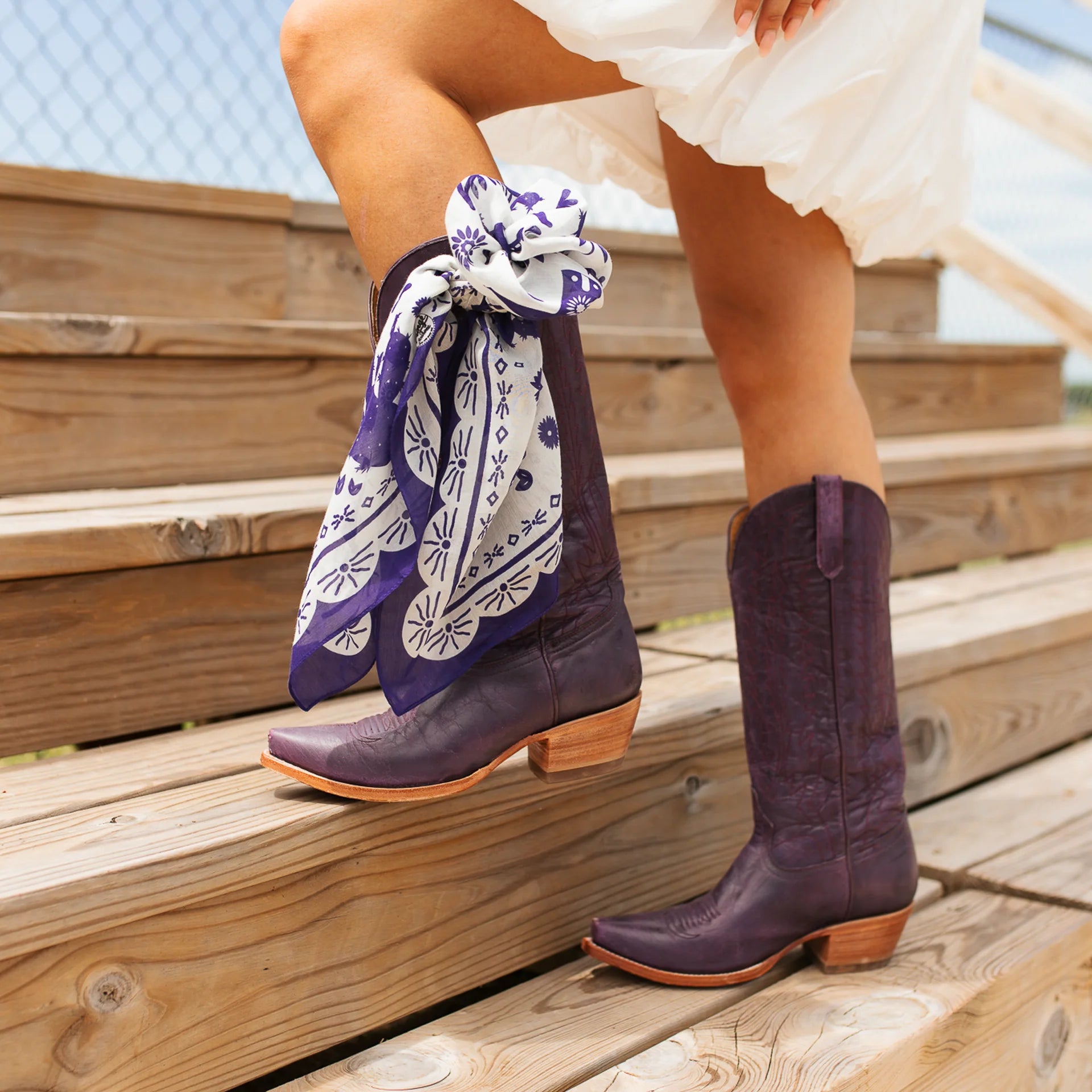 Game Day Down South Doily Bandana- Purple