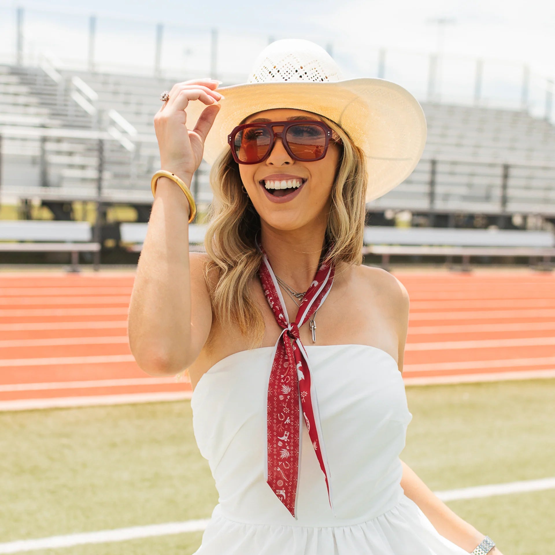 Game Day Down South Doily Twilly- Red