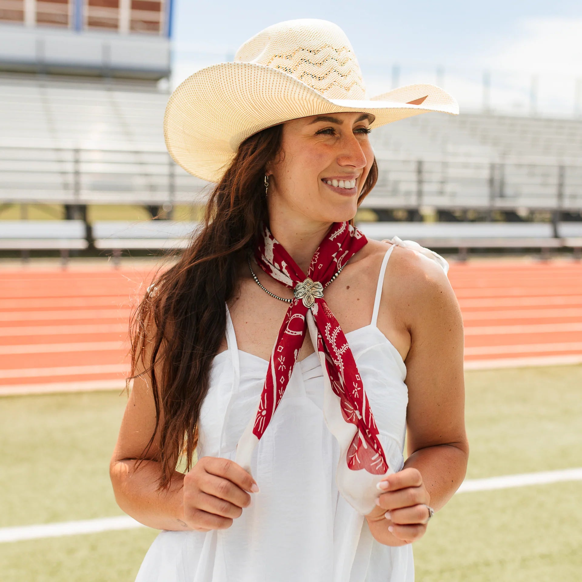 Game Day Down South Doily Bandana- Red