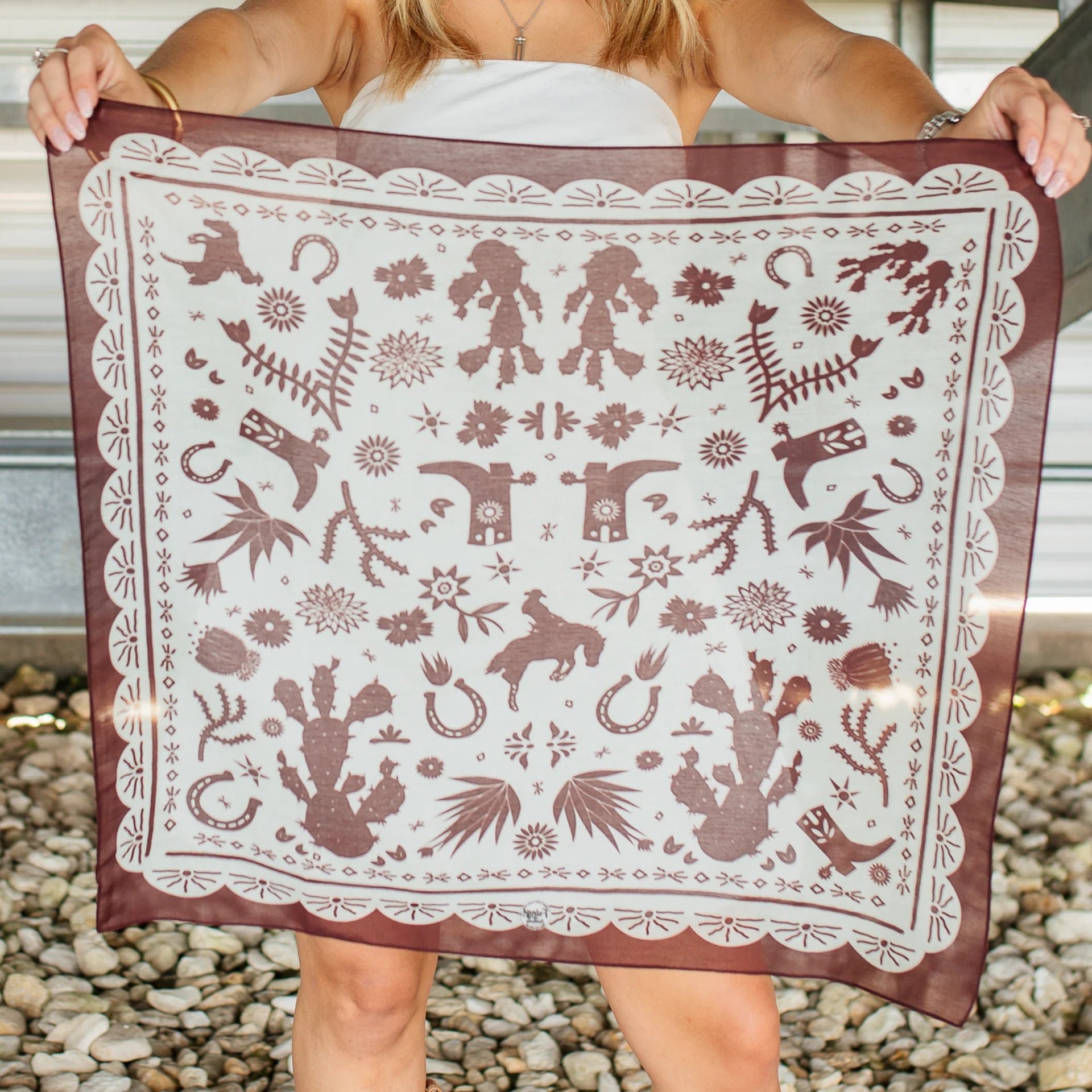 Game Day Down South Doily Bandana- Maroon