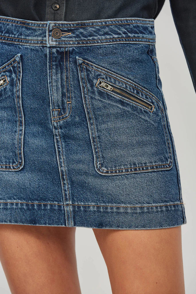 Hidden Denim Skirt