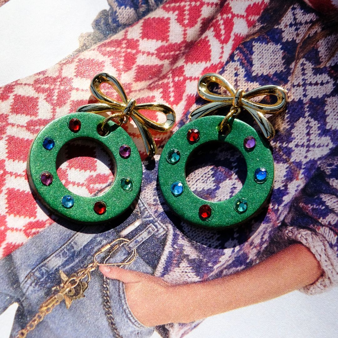 Holiday Wreath Earrings