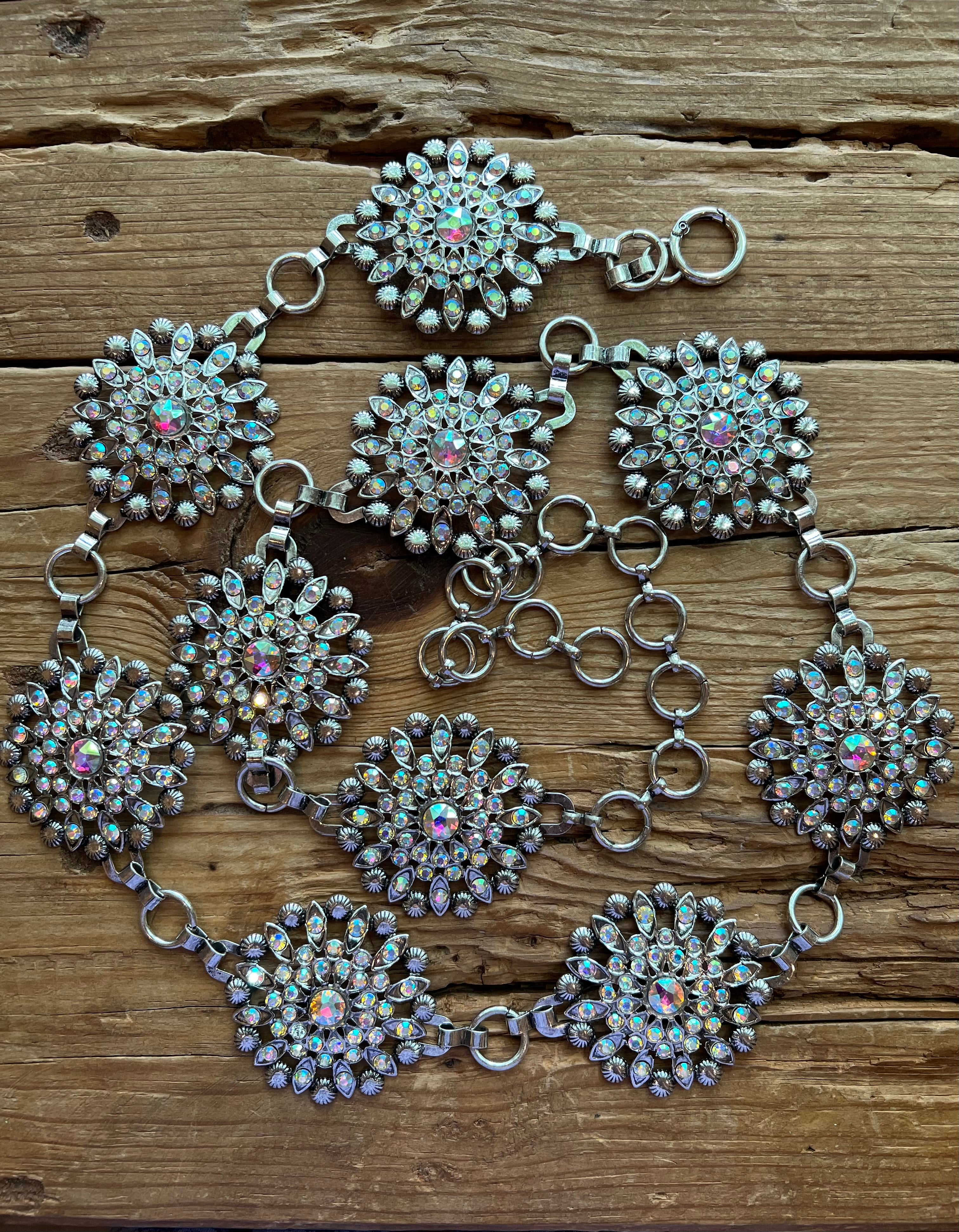 For The Love of Crystals Circular Link Belt