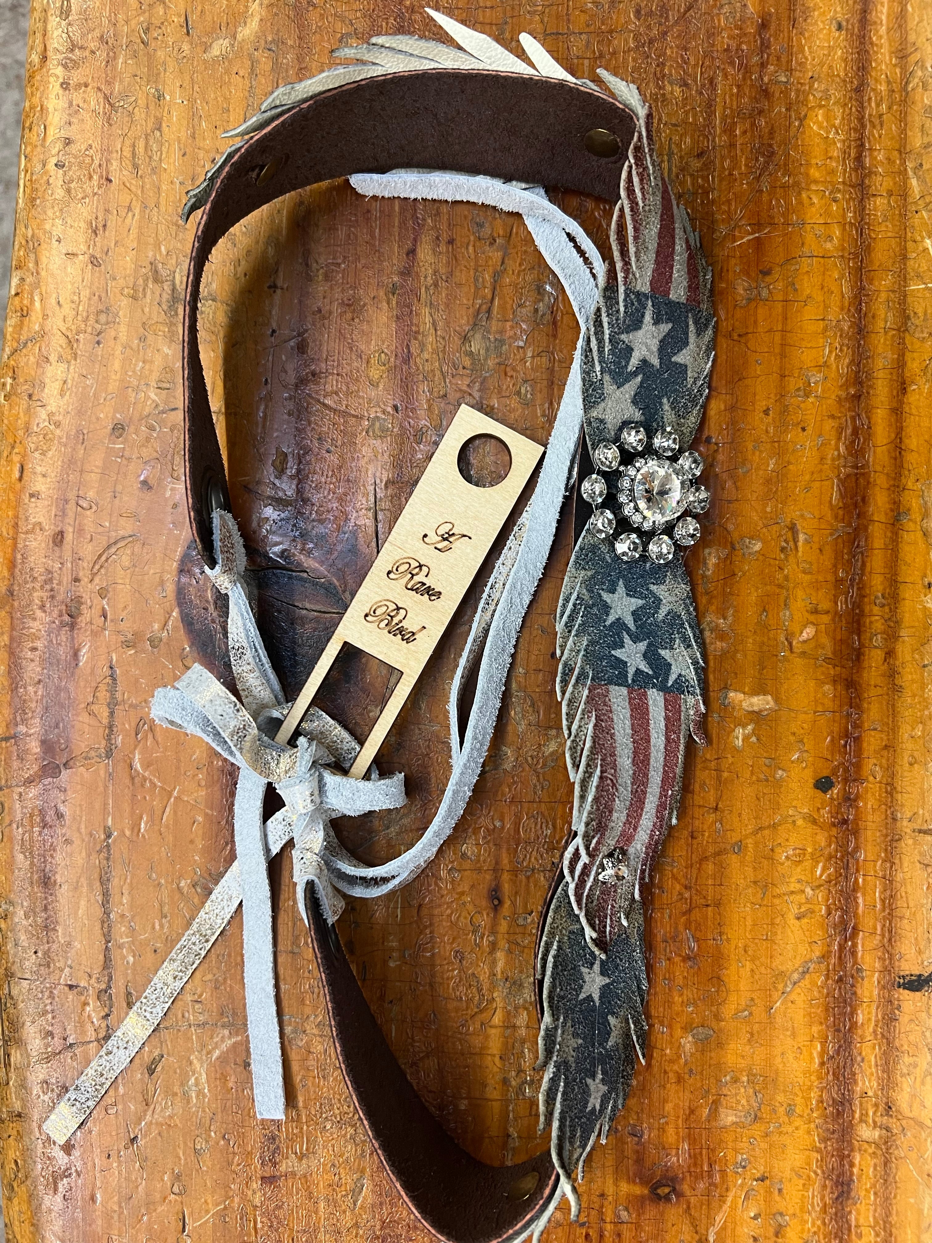 Leather Americana Theme Hat Band by A Rare Bird