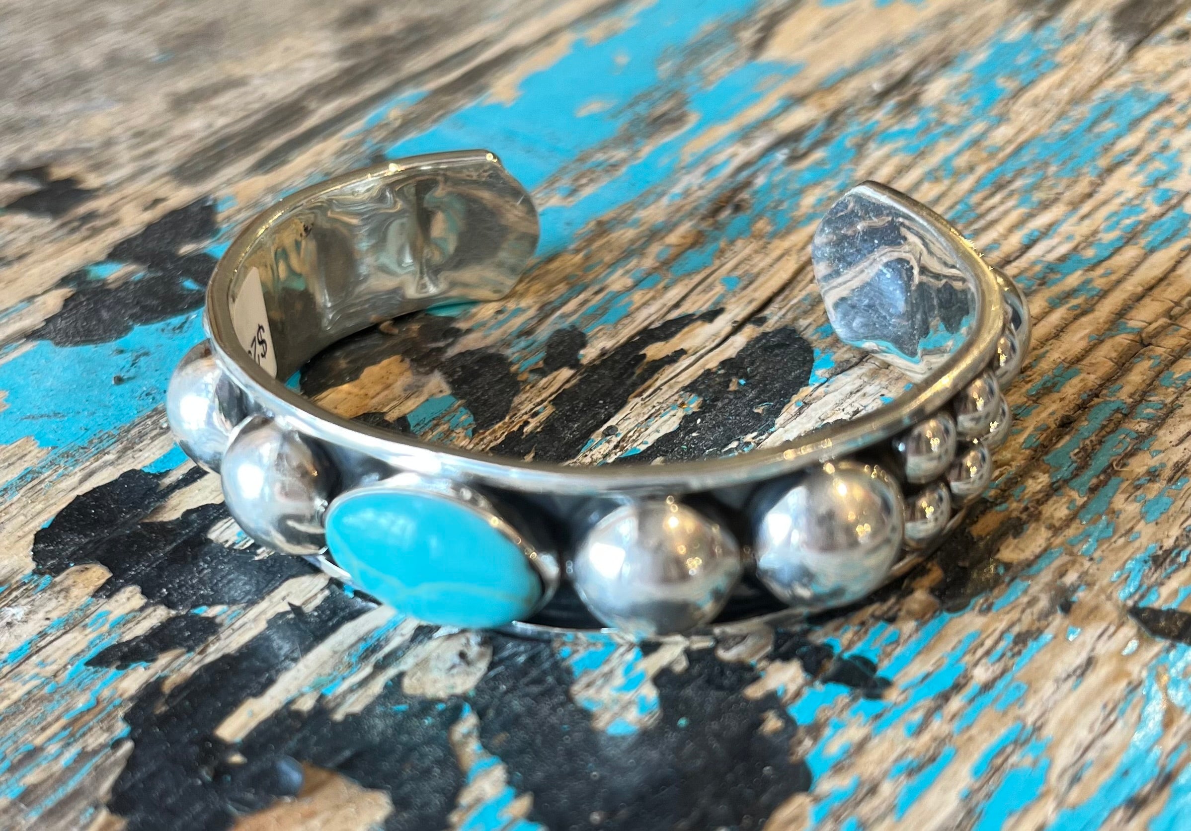 Sterling Silver Cuff Bracelet w/ Turquoise Stone