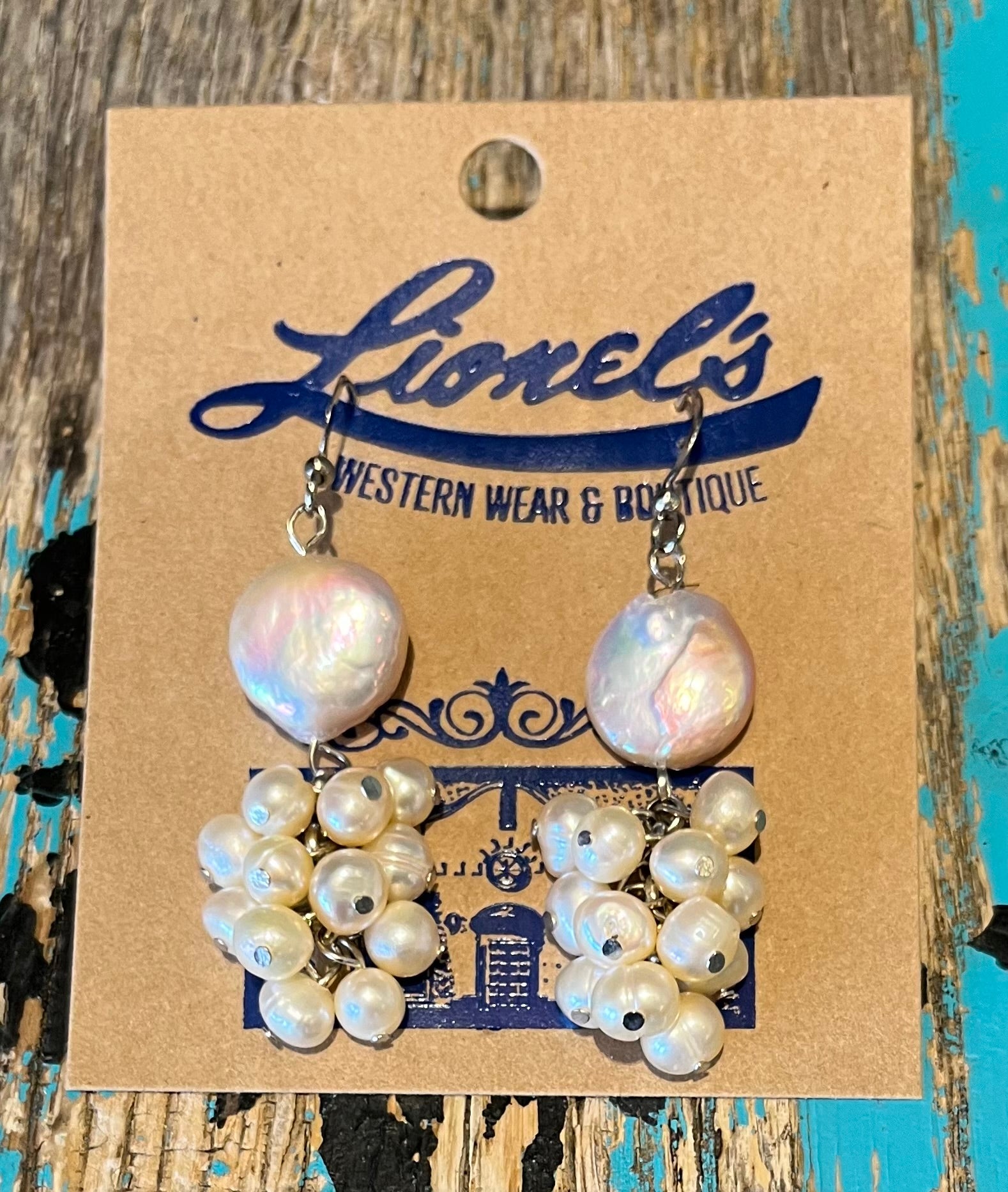 Fresh Water Pearl Cluster Earrings