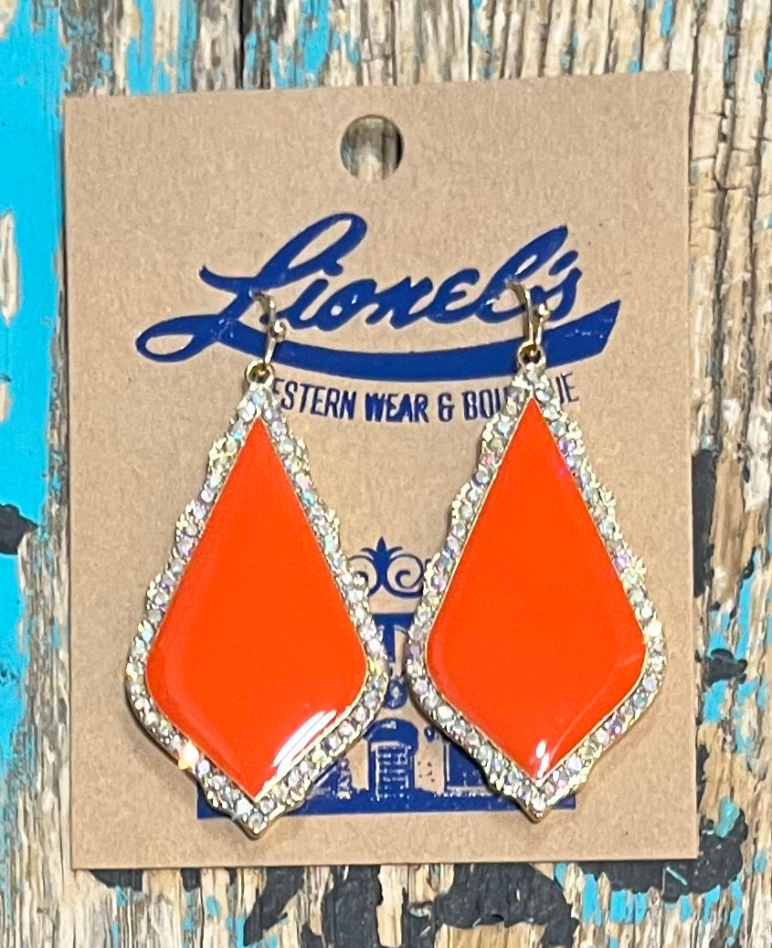 Orange Kendra Look Earrings for the Holiday