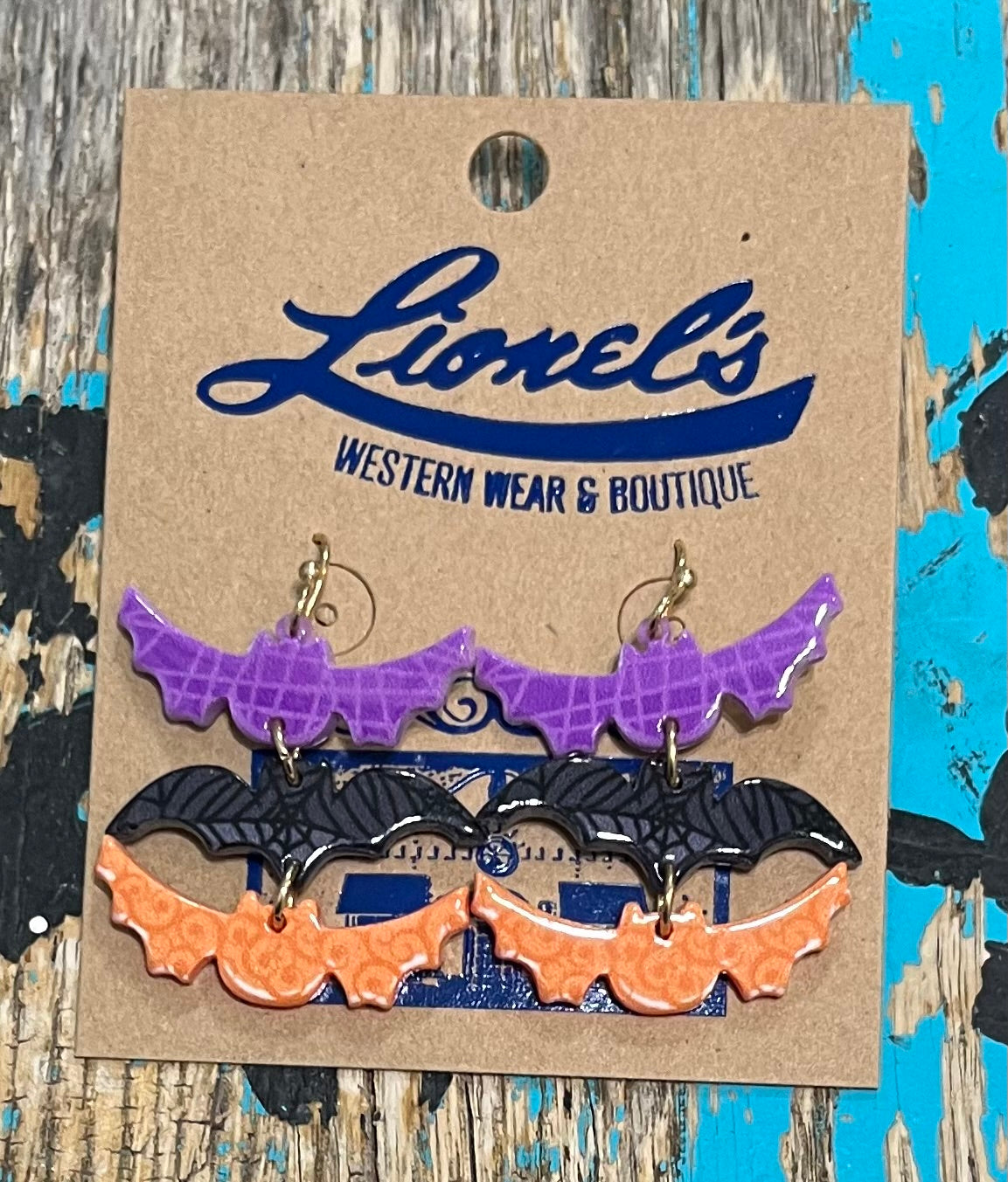 Three Flying BATS Halloween Fashion Earrings