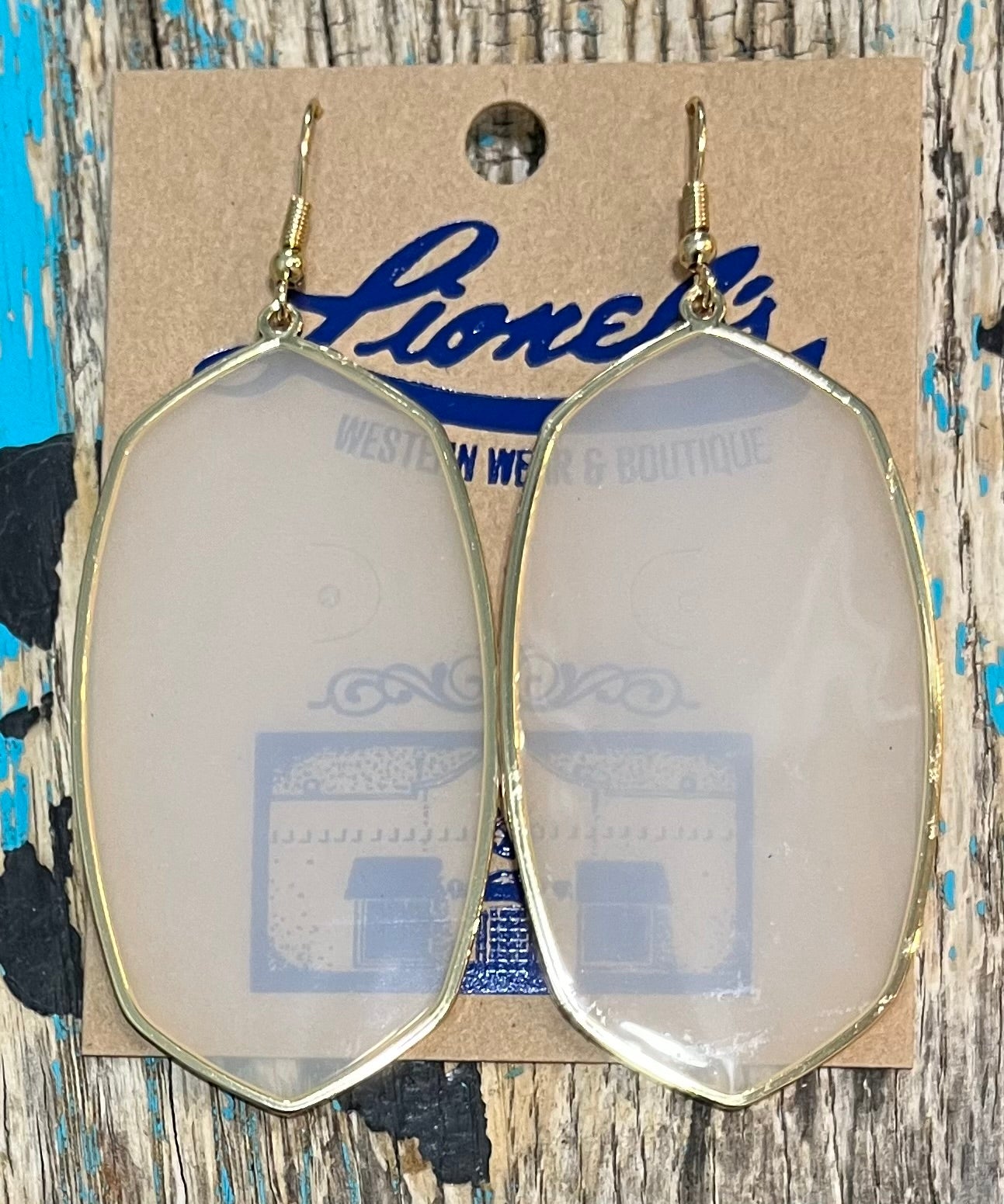 White 2 1/2" Long Kendra Look Earring