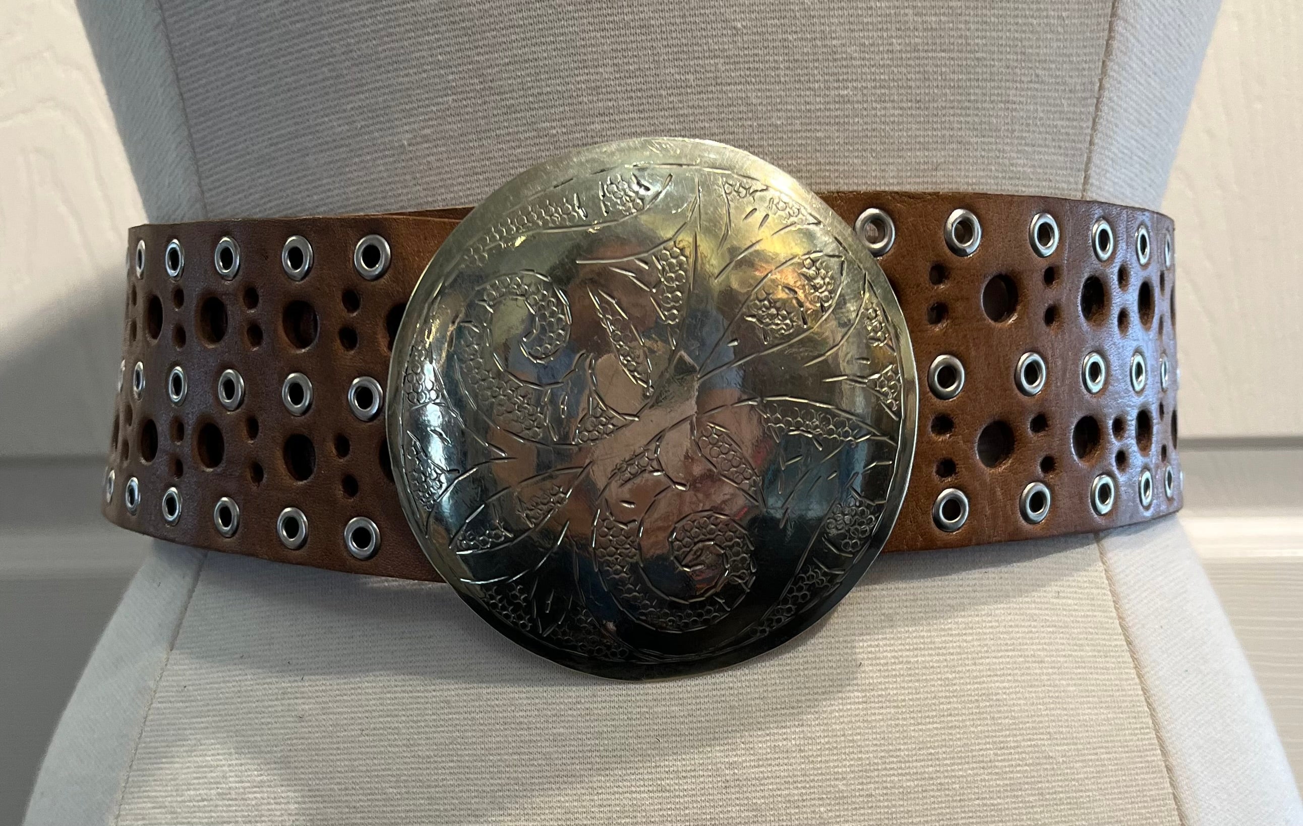 Tan Moroccan Leather  Belt