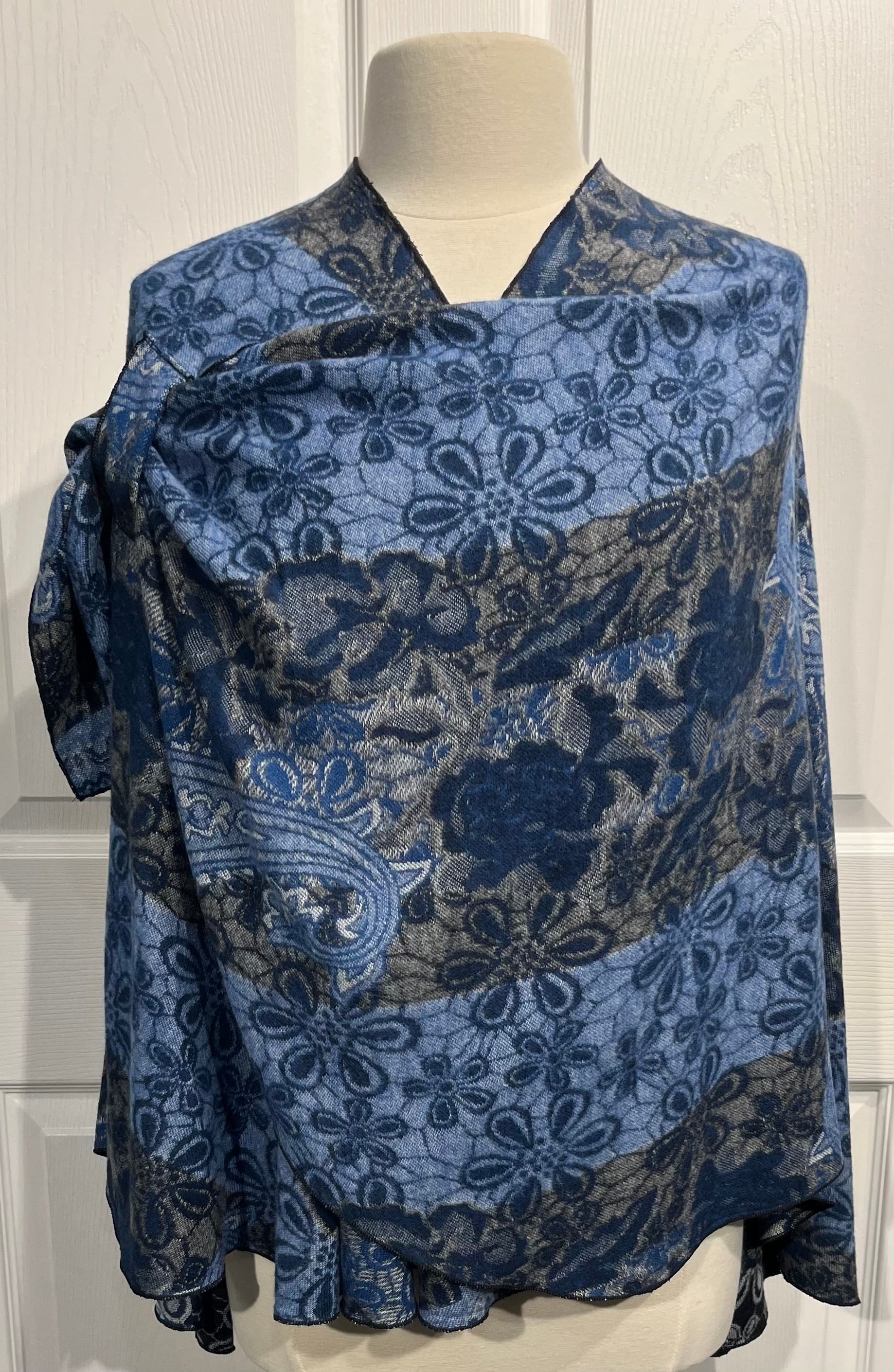 Denim Friendly Reversible Cashmere Shawl