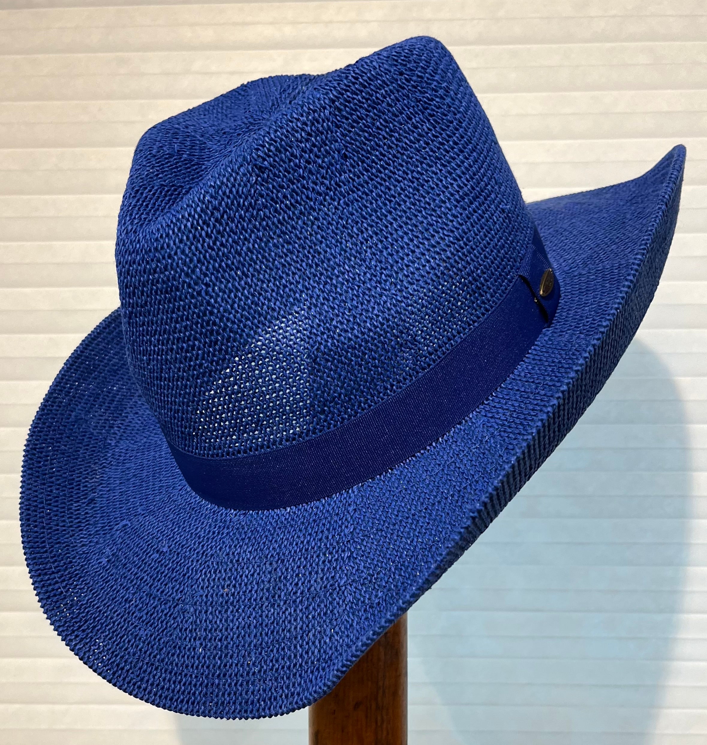 Royal Blue Western Fashion Straw Hat