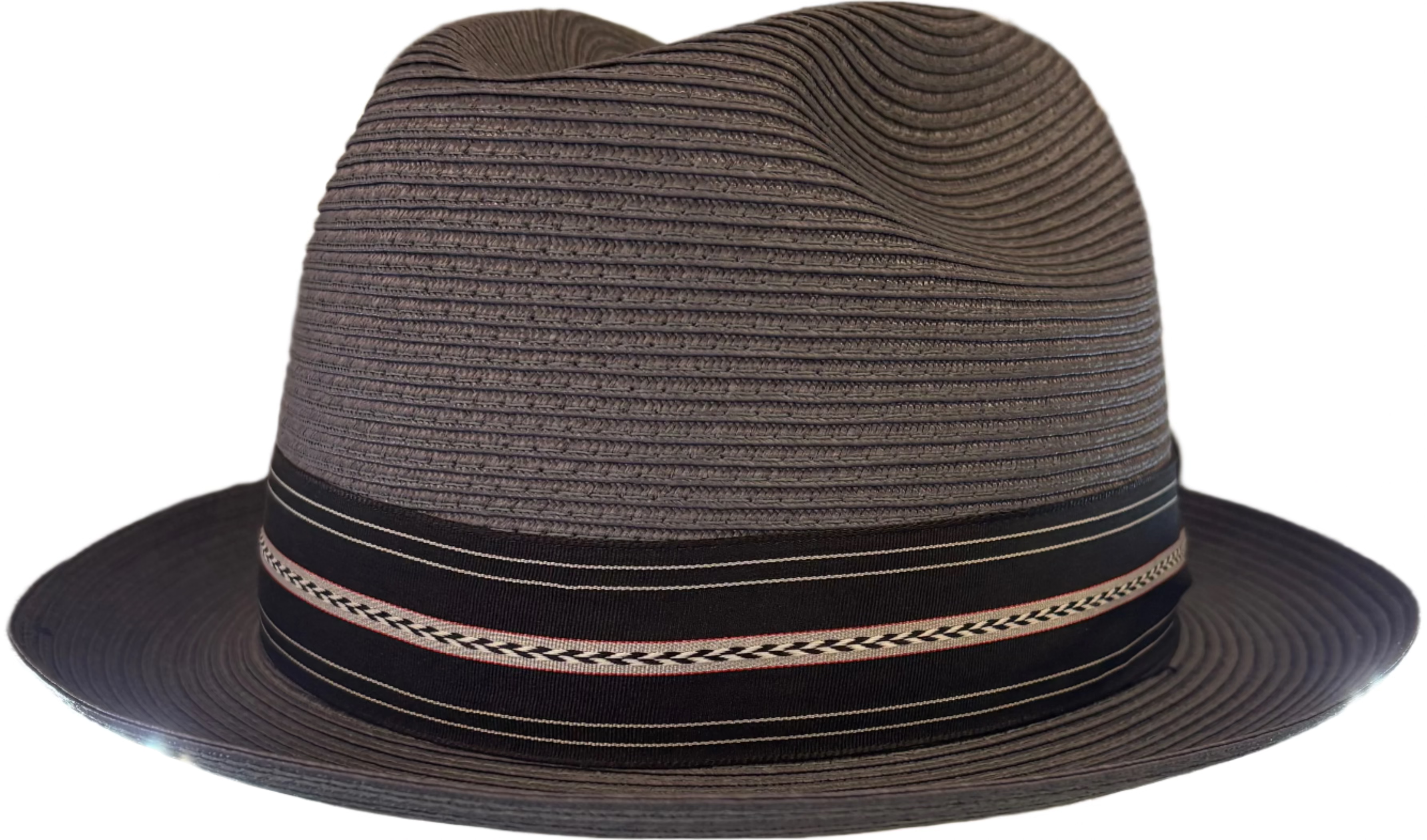 Pinzano Grey Eisenhower Milan Straw Hat