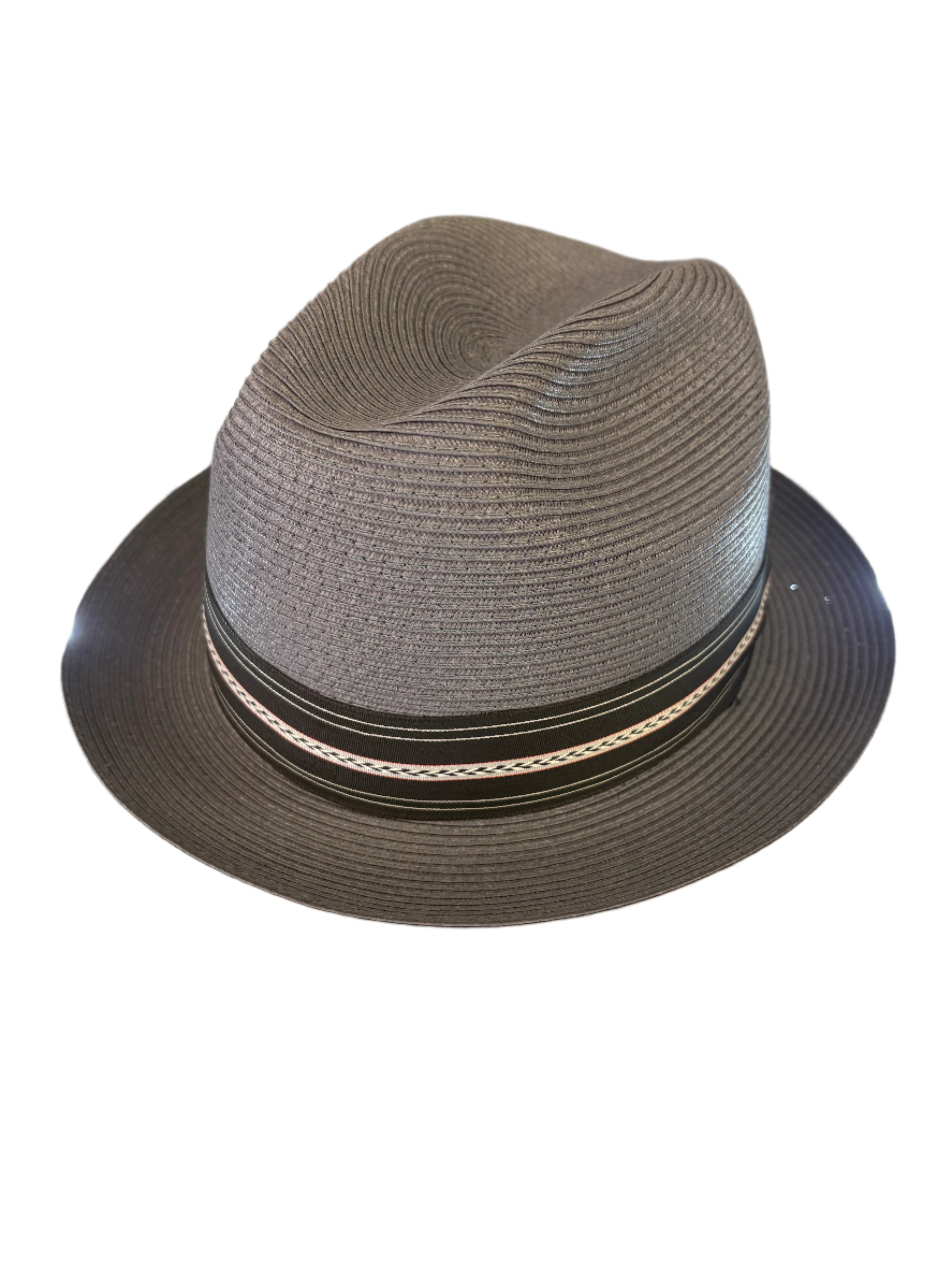 Pinzano Grey Eisenhower Milan Straw Hat