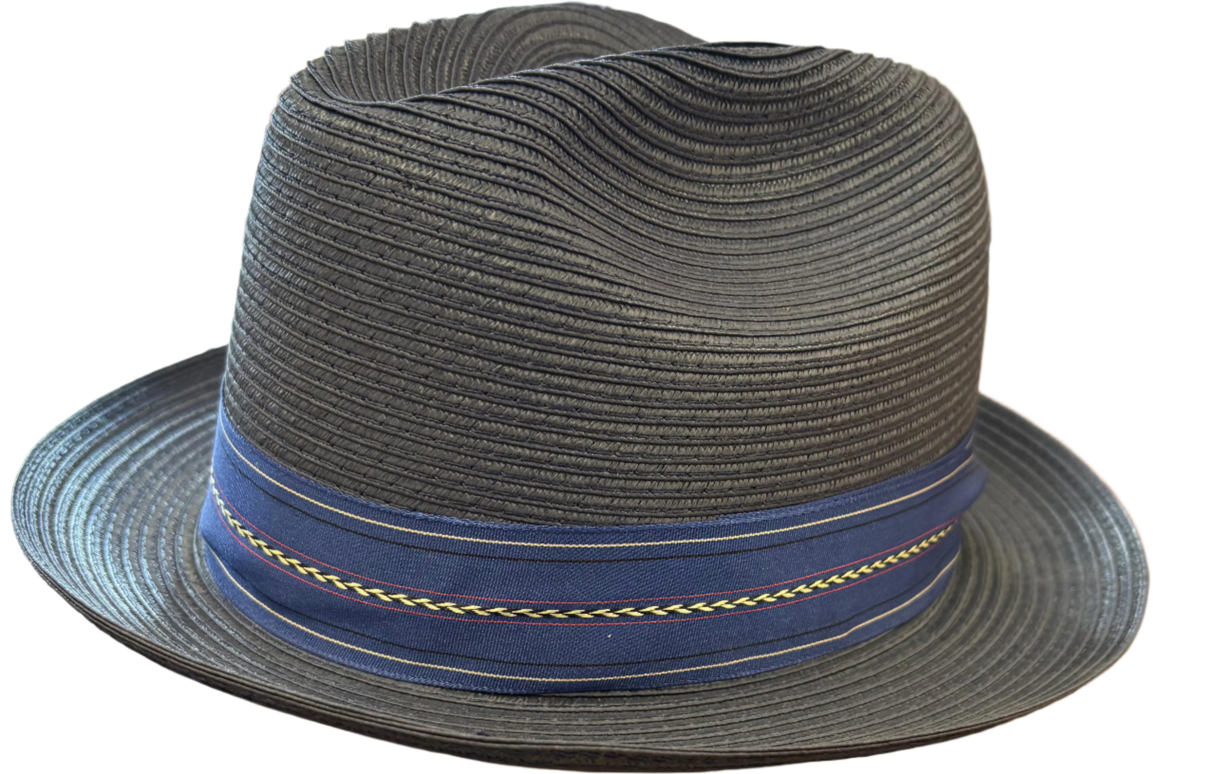 Pinzano Blue Eisenhower Milan Straw Hat