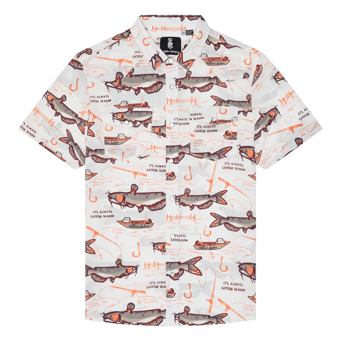 Raised by Coyotes Catfish Season Pearl Snap