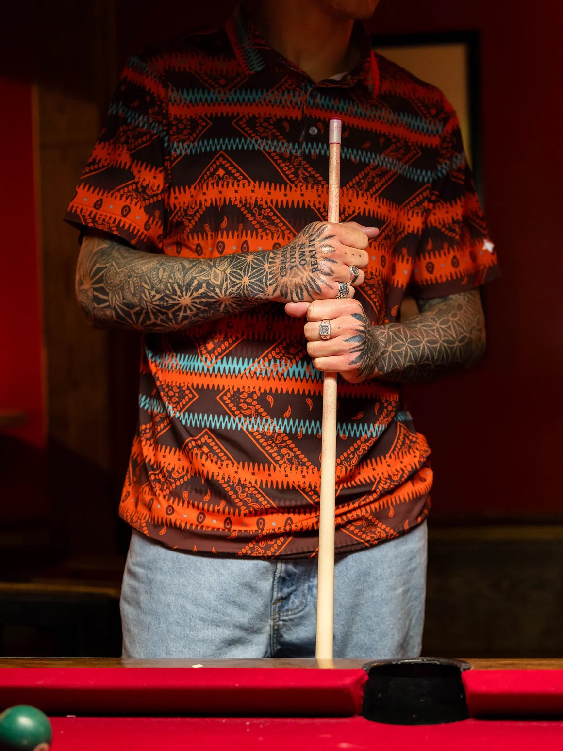 Raised by Coyotes Sunset Bandana Polo