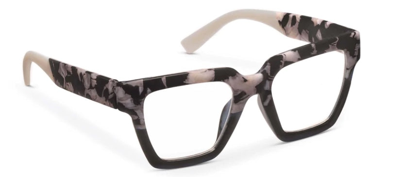 Take a Bow Black Marble/Black - Peepers Reading Glasses