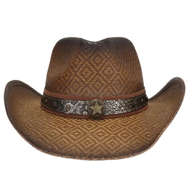 Dark Brown Straw Hat