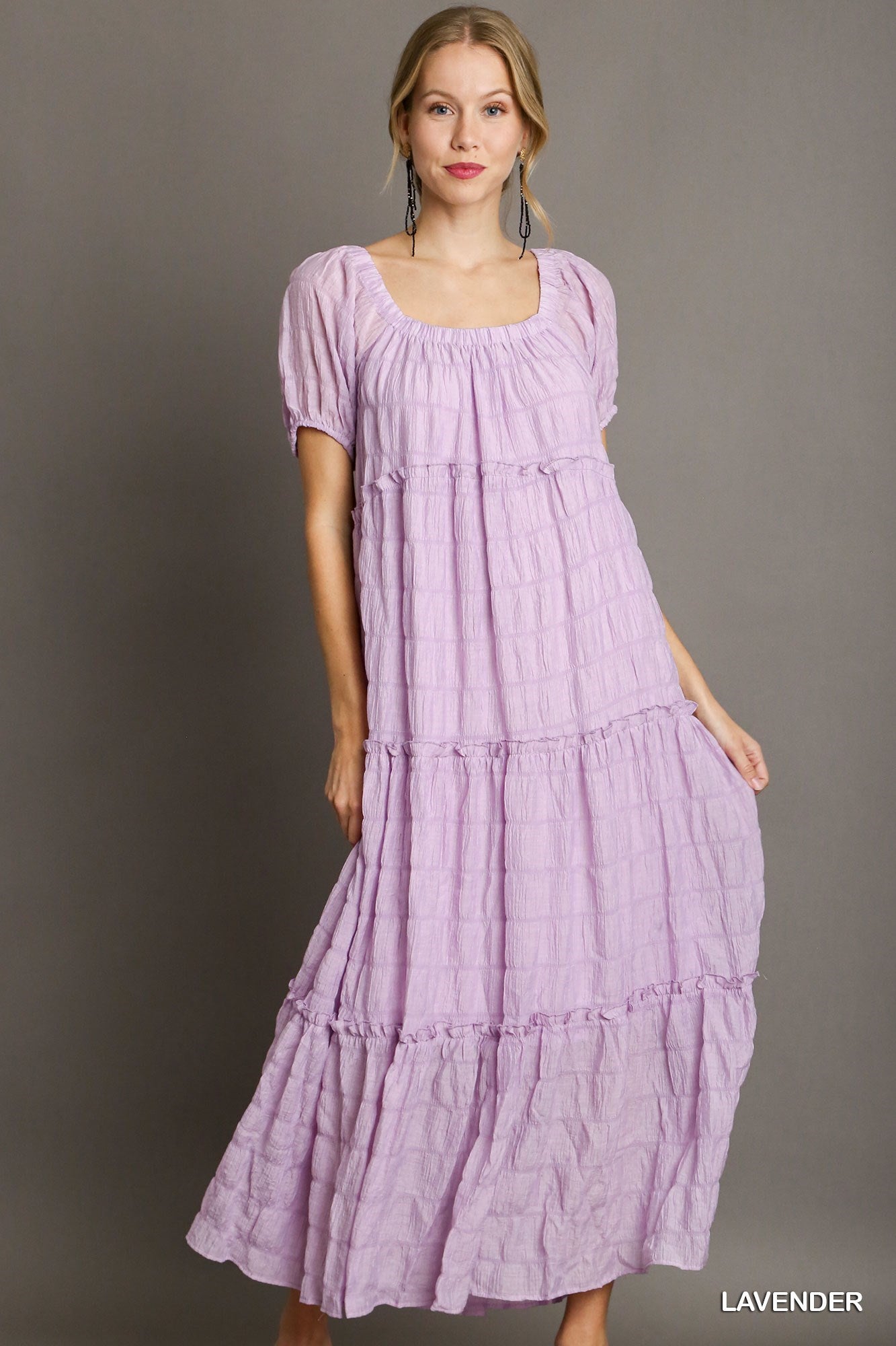 Lavender Tiered Maxi Dress